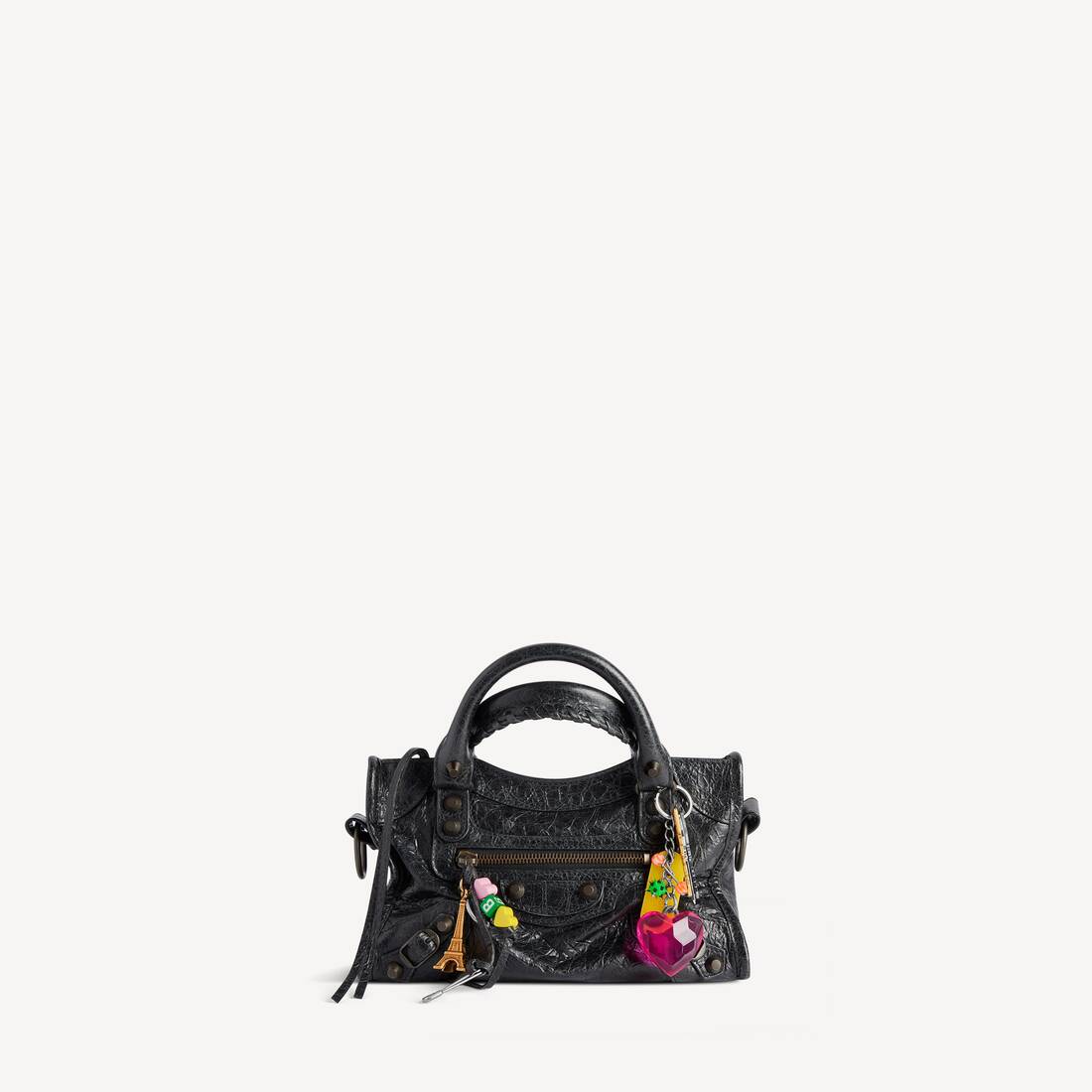 Women's Le City Bag Mini With Charms in Black | Balenciaga US