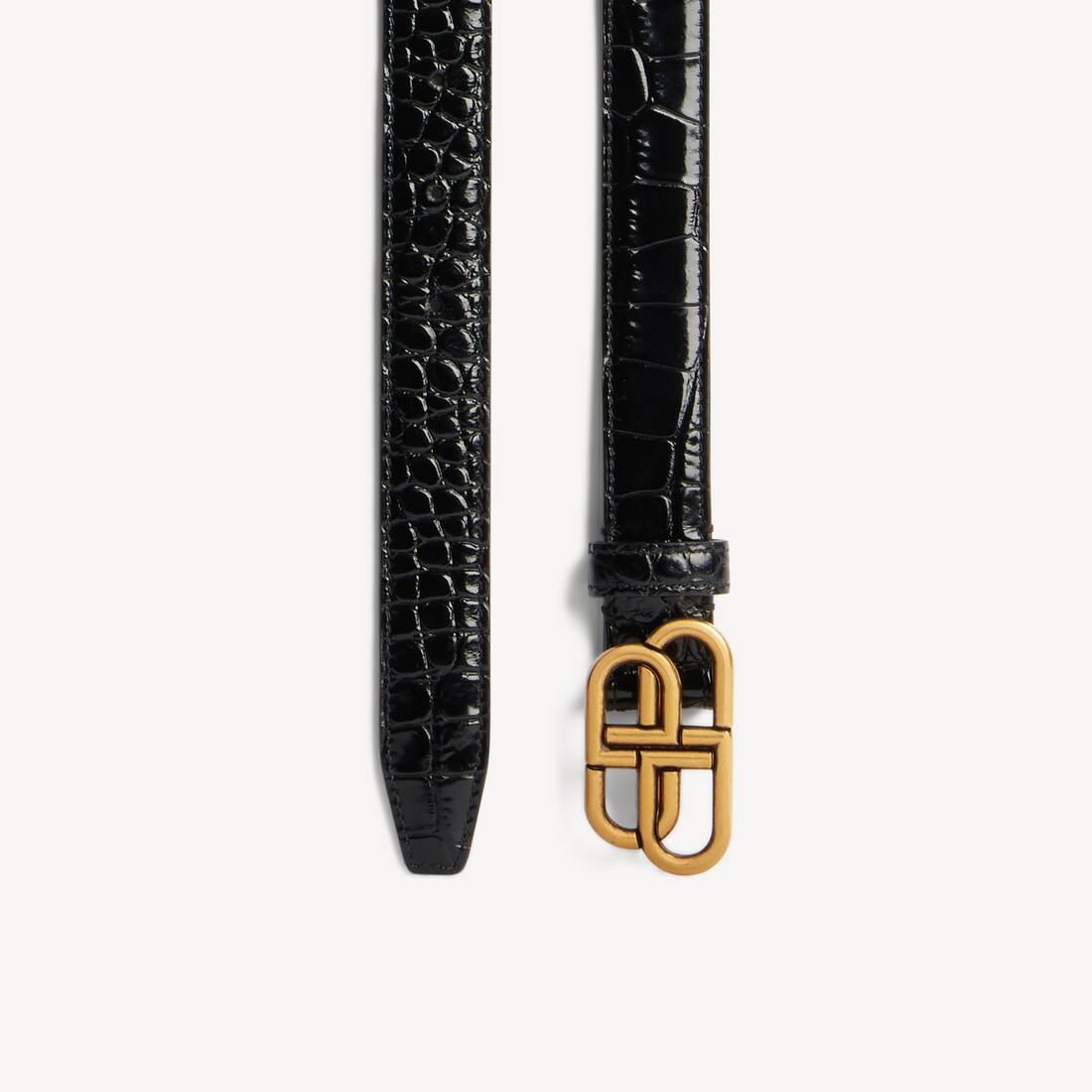ブラック の ウィメンズ Bb Thin ベルト | Balenciaga JP (バレンシアガ）