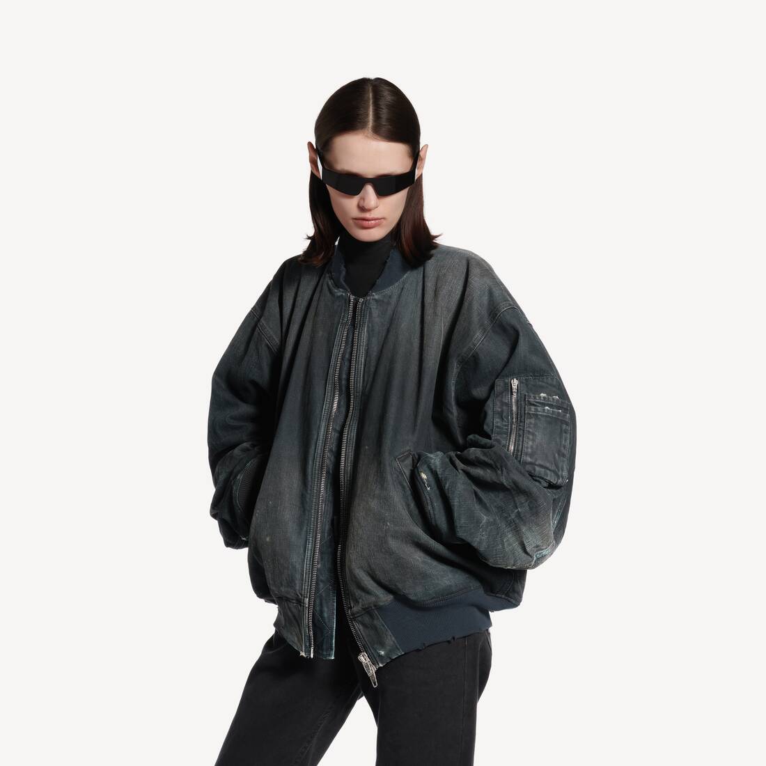 ブルー の ウィメンズ ボンバー ジャケット | Balenciaga JP