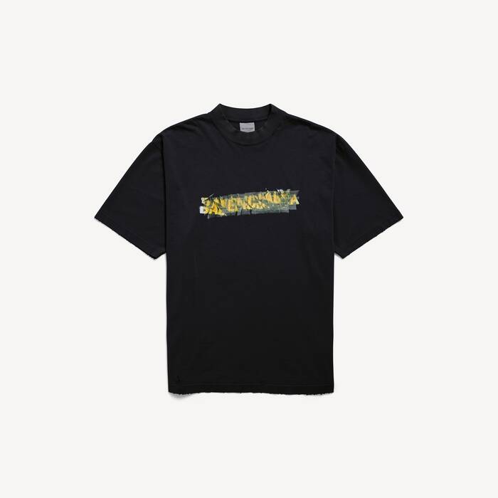 New Balenciaga Back T-shirt Medium Fit in Black | Balenciaga US