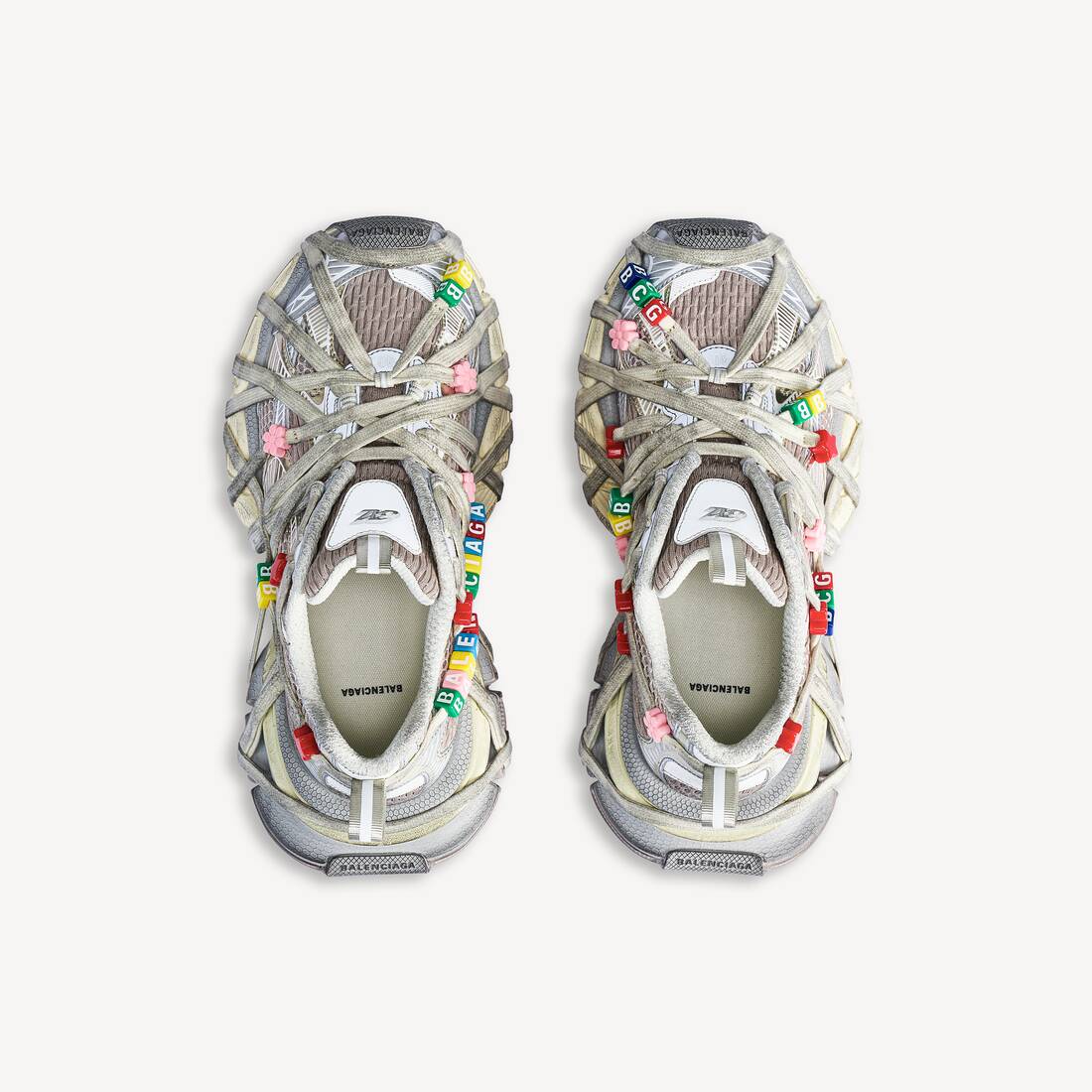 Men's 3xl Extreme Lace Sneaker in Eggshell/multicolor | Balenciaga US