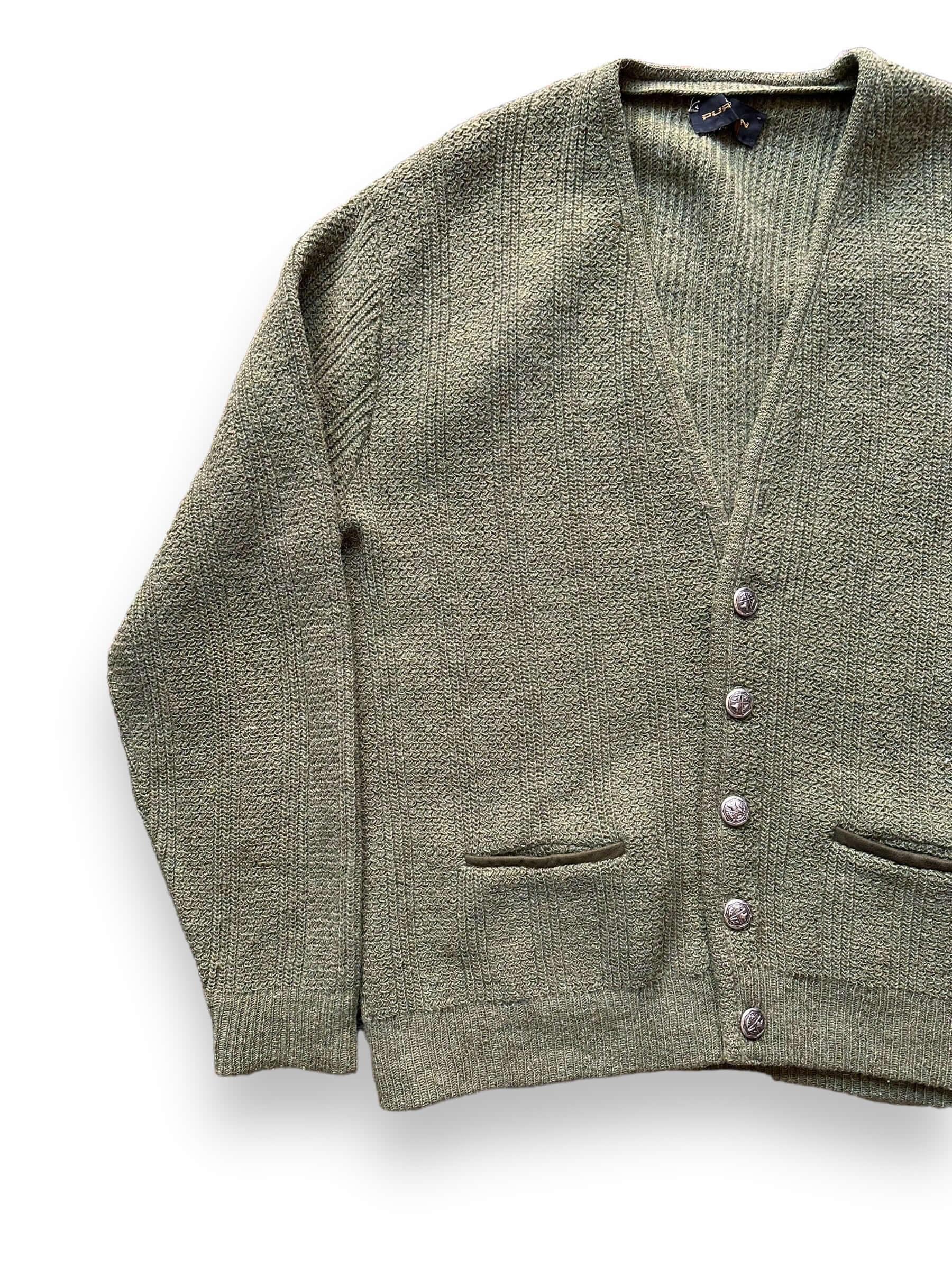 Vintage 1960s Puritan Olive Green Wool Cardigan SZ L – The Barn