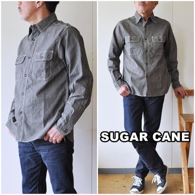 SUGAR CANE シュガーケーン ワークシャツ ジーンコード コードレーン