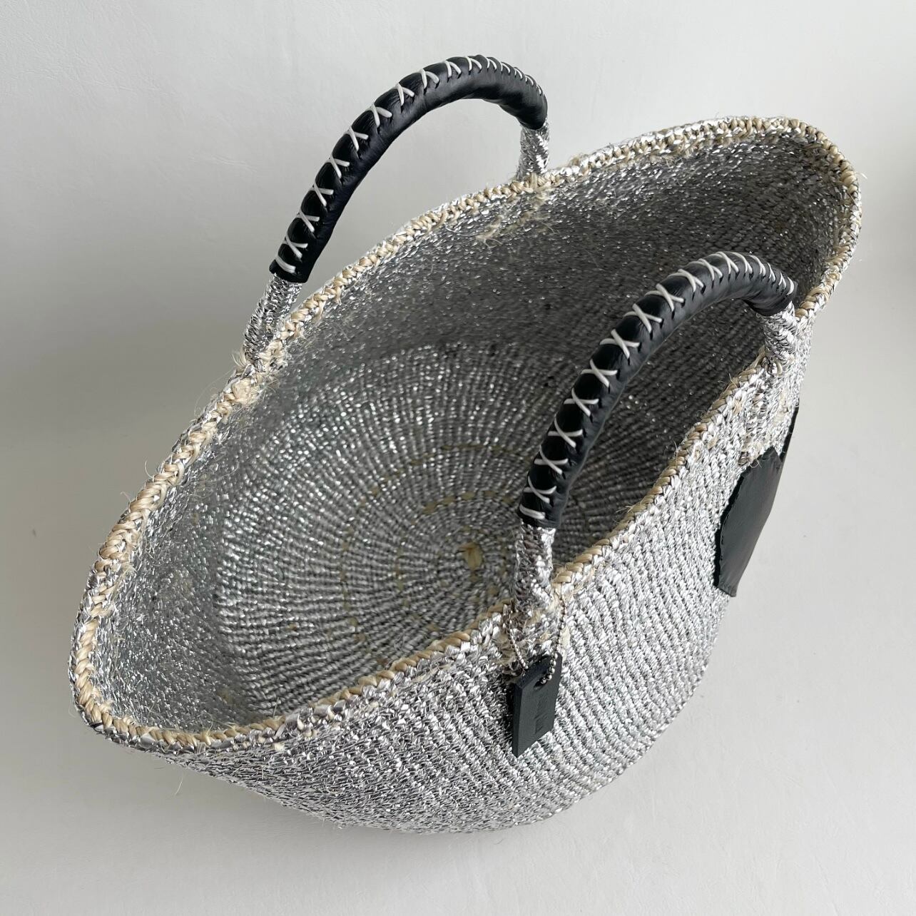 BIG HEART Kago-Bag / ML / Silver | meong blue