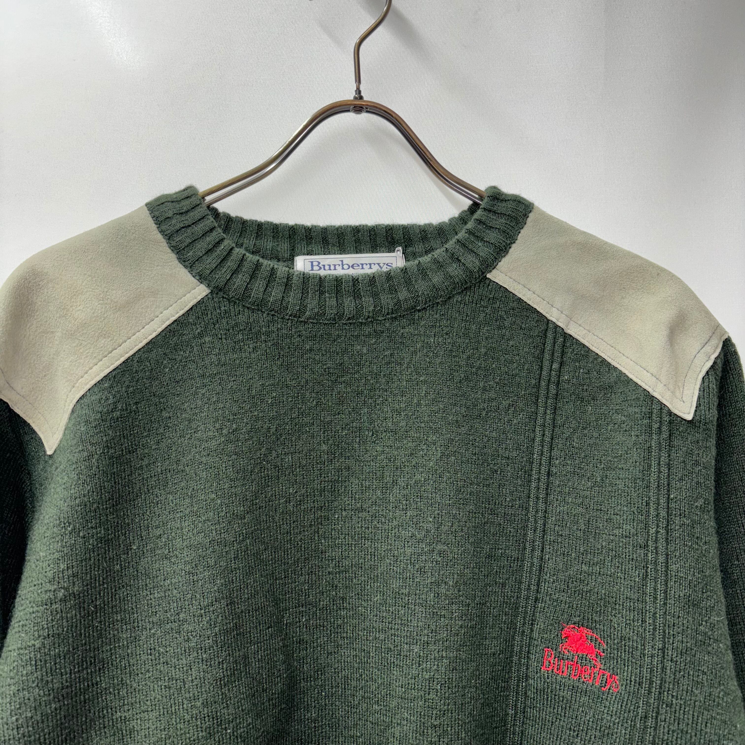 Burberrys knit レザーパッチ ニット/セーター バーバリー | no pain