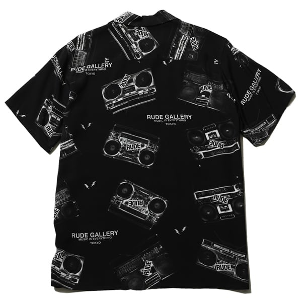 RADIO ALOHA SHIRT (BLACK) / RUDE GALLERY | CROSS ROAD BLUES