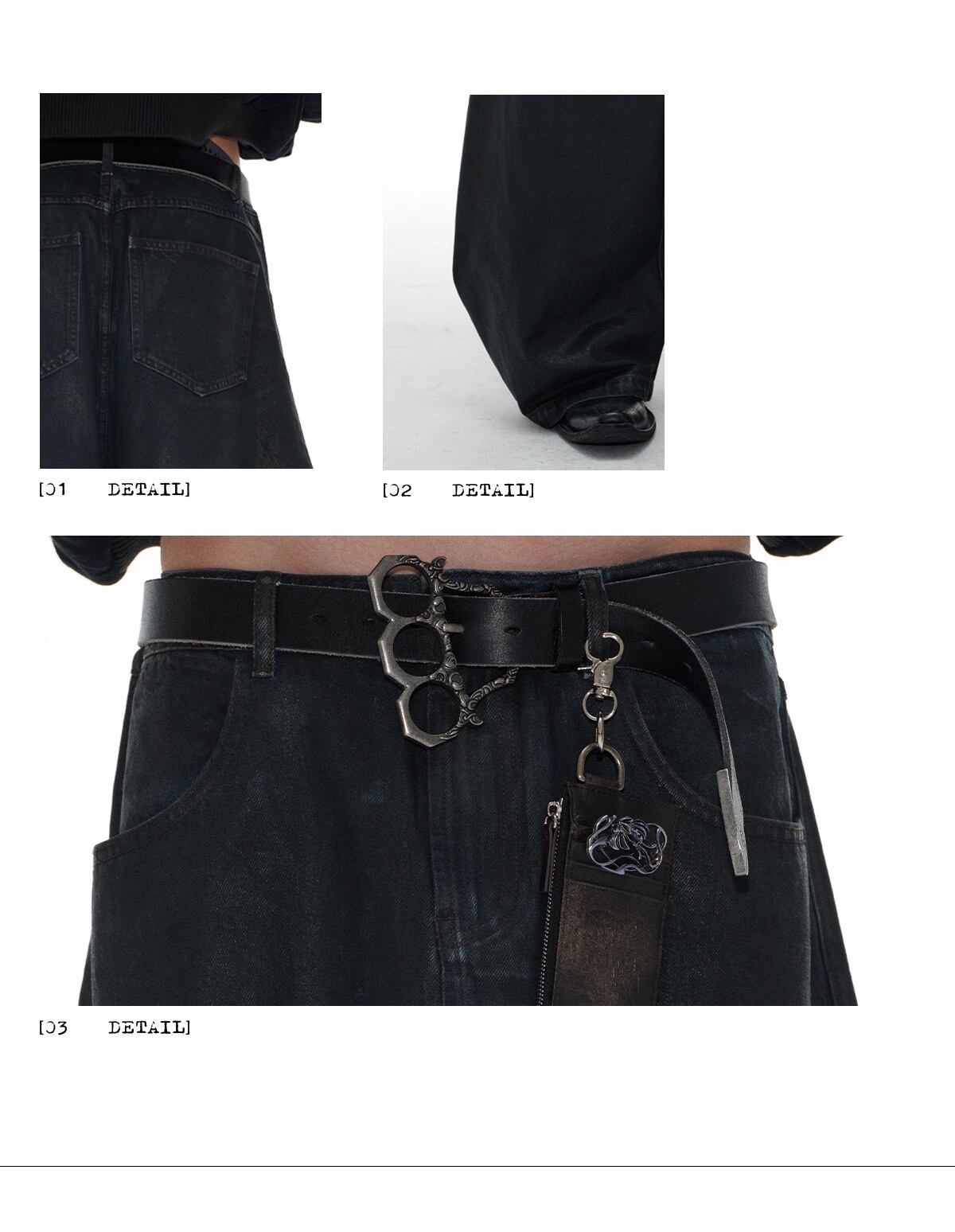 JCAESAR STUDIO Coating Wide Denim Pants | Pay ID