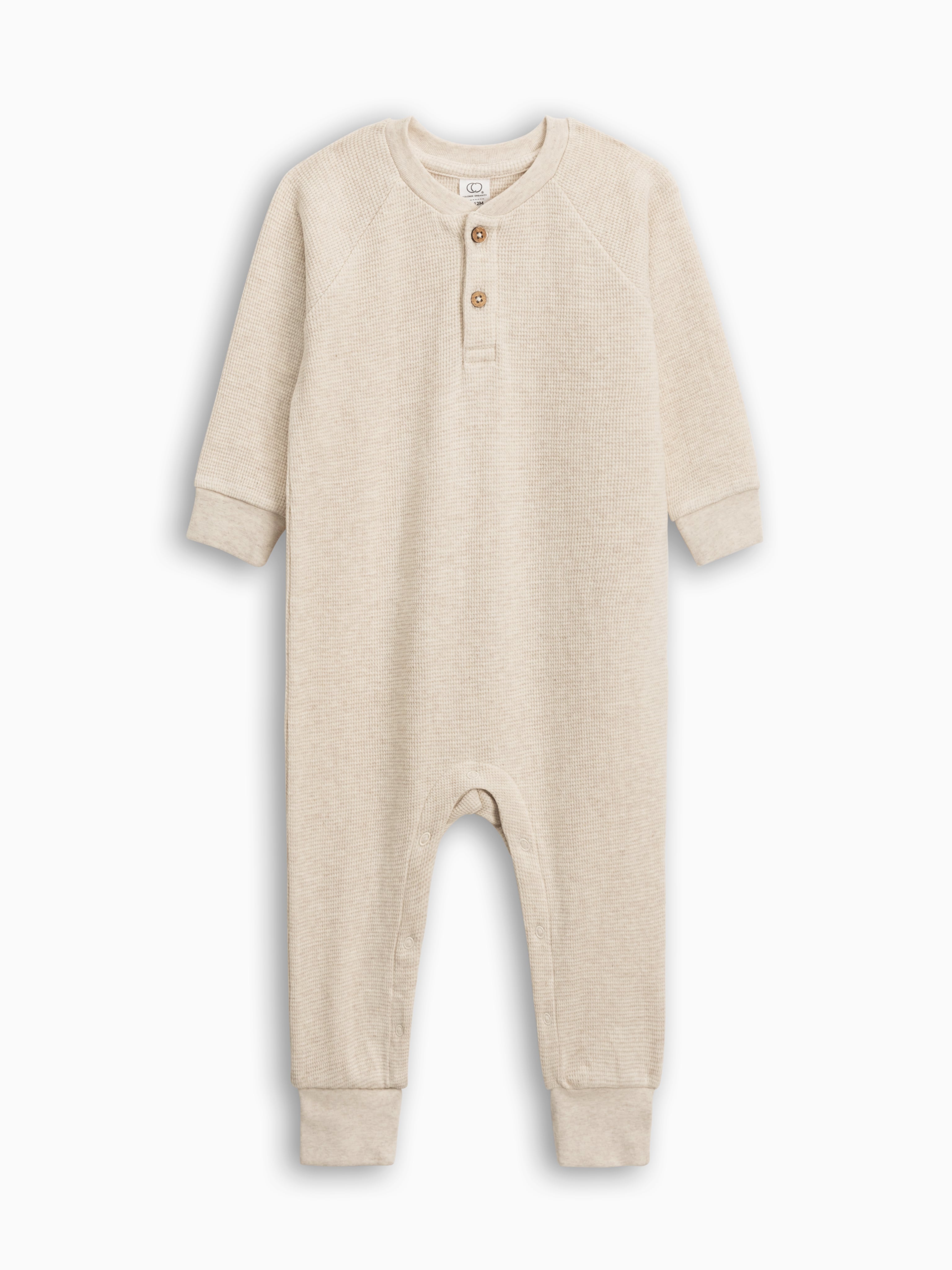 coloredorganics Crosby Waffle Knit Henley Romper ロンパース