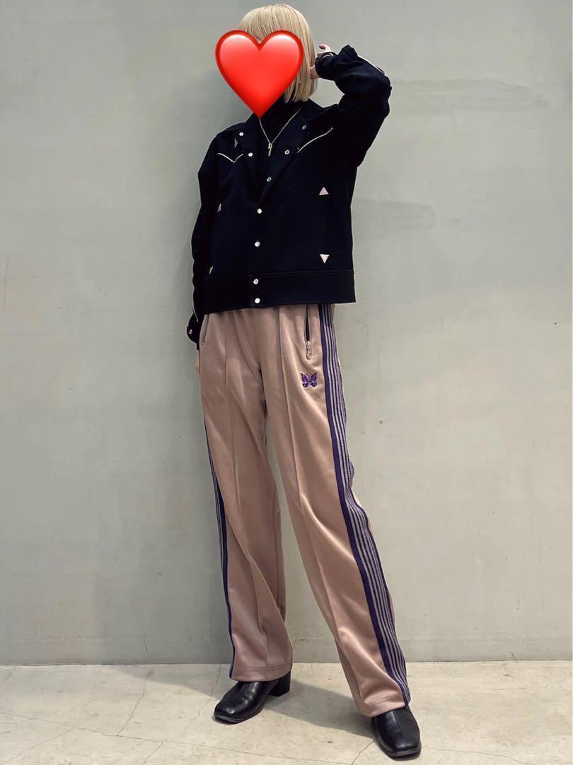 needles トラックパンツ M スモーキーピンク×パープル ナロータイプ