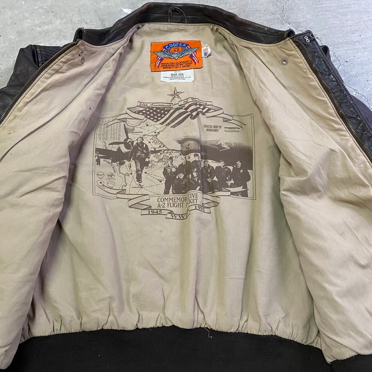 80年代 USA製 COOPER クーパー A-2タイプ ゴートスキン ミリタリー