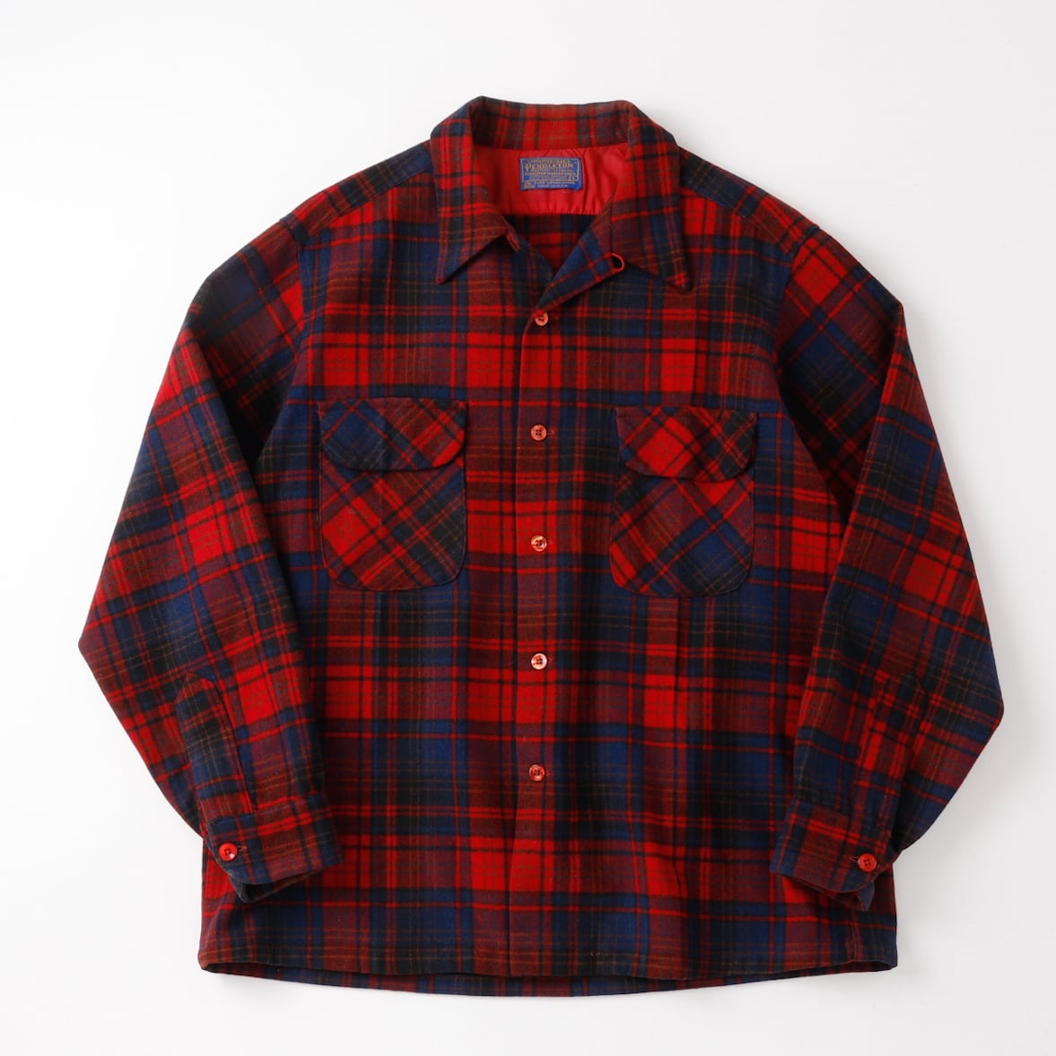 美品】70s PENDLETON ombre check wool shirts made in USA big size