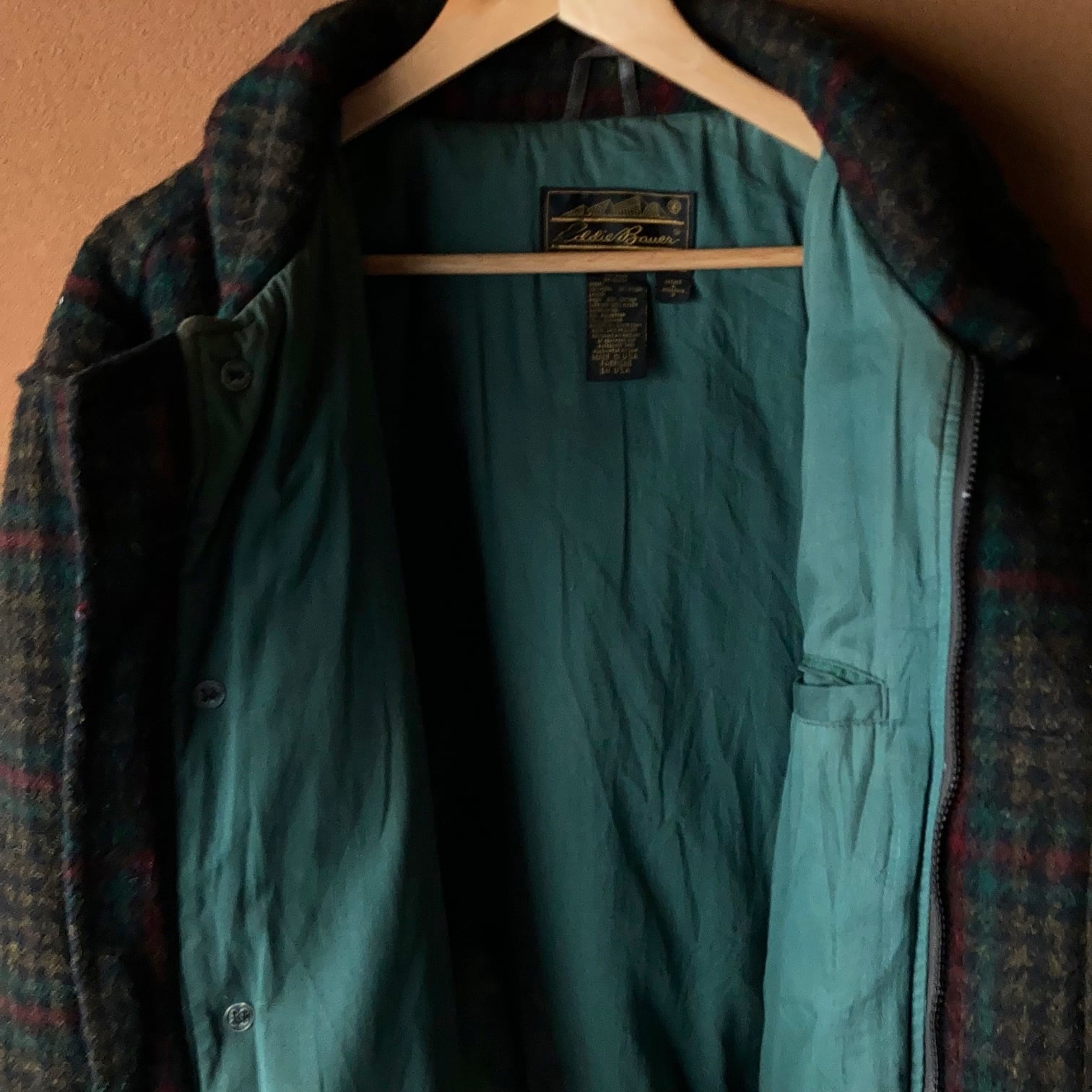 80's 黒タグ Eddie Bauer ウール×ダウンジャケット USA製 PREMIUM