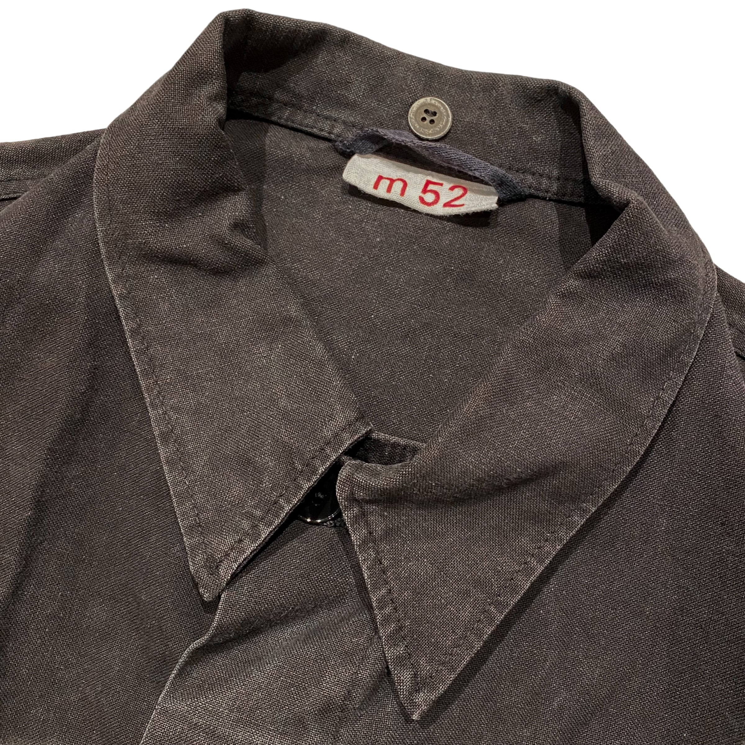80's EAST GERMANY ARMY Work Jacket Black m52 / 東ドイツ軍 ワーク