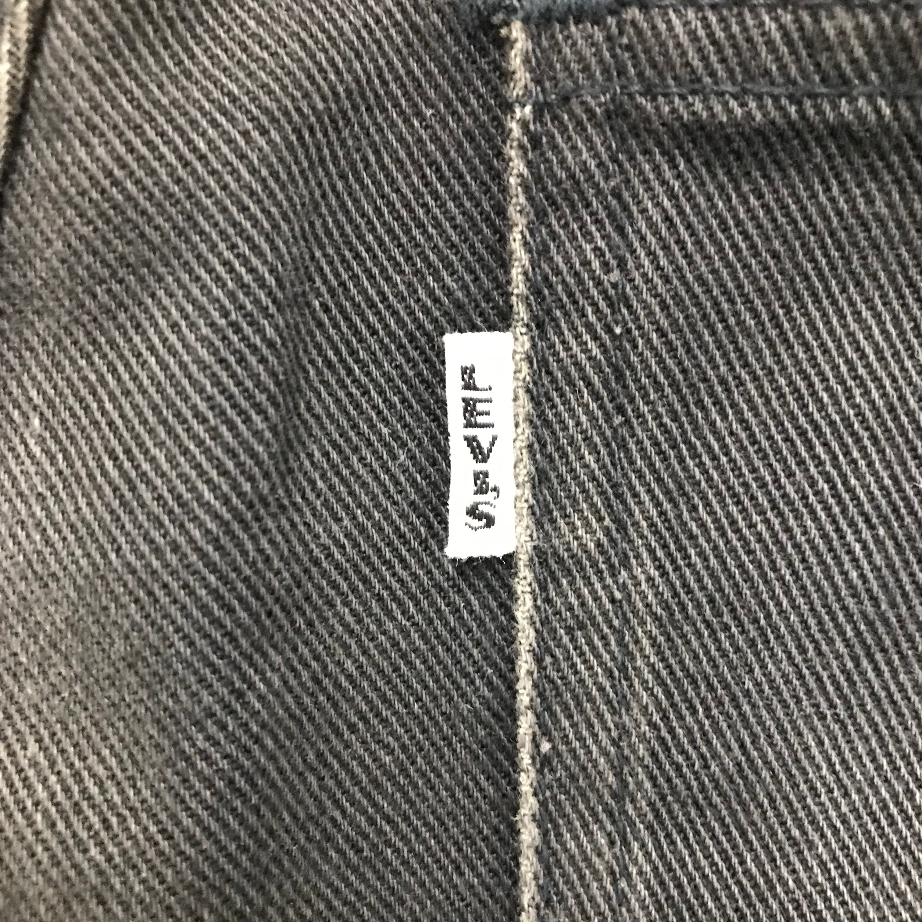 白タブ BIGE 60s Levi's リーバイス カツラギ ブラックデニム パンツ