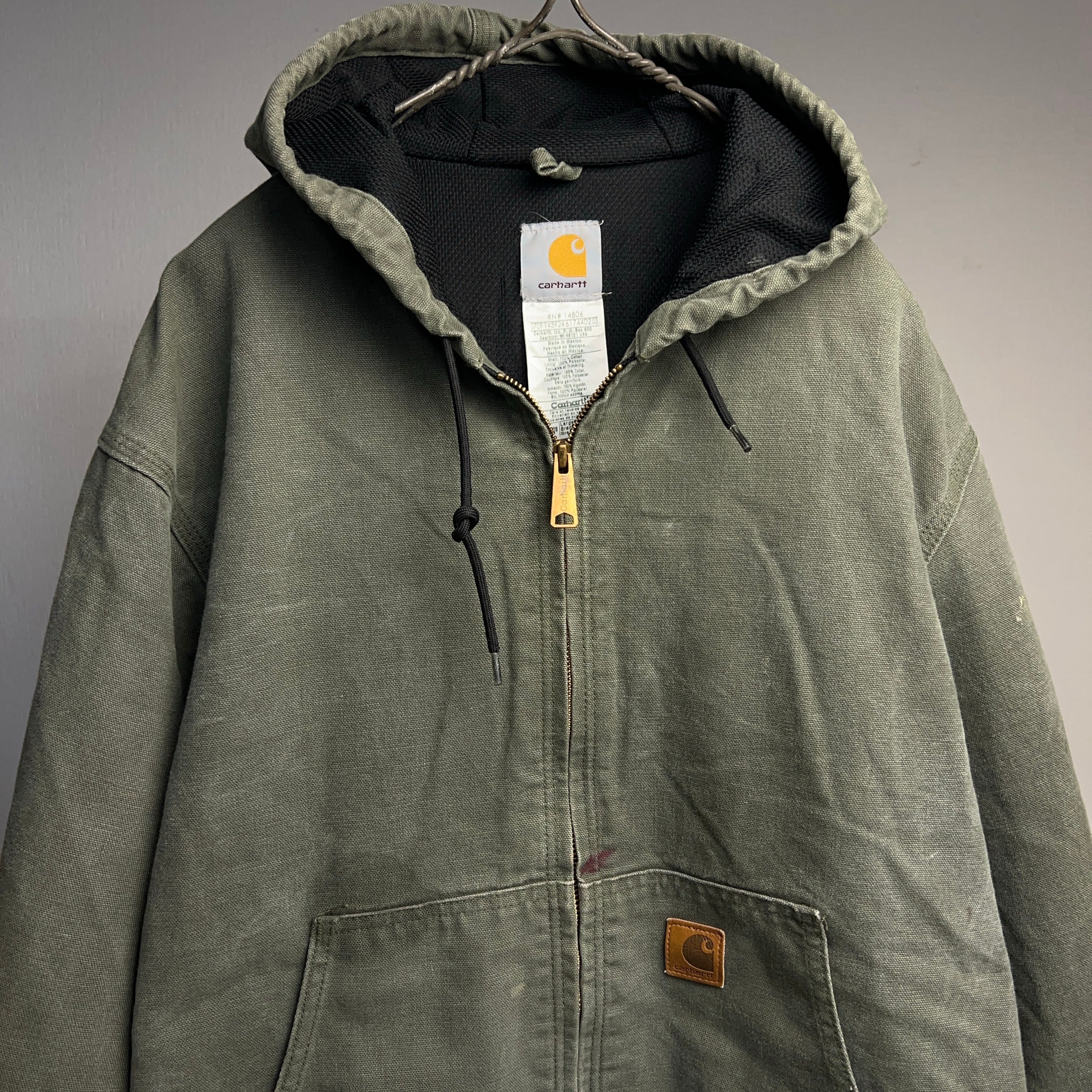 00's Carhartt Active Jacket J208 Moss Green 00年代 カーハート