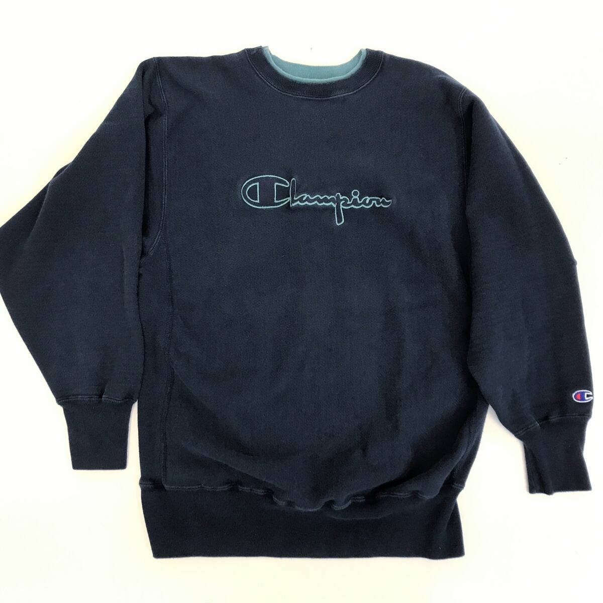 CHAMPION チャンピオン 90年代 USA製 後期 刺繍 タグ リバースウィーブ