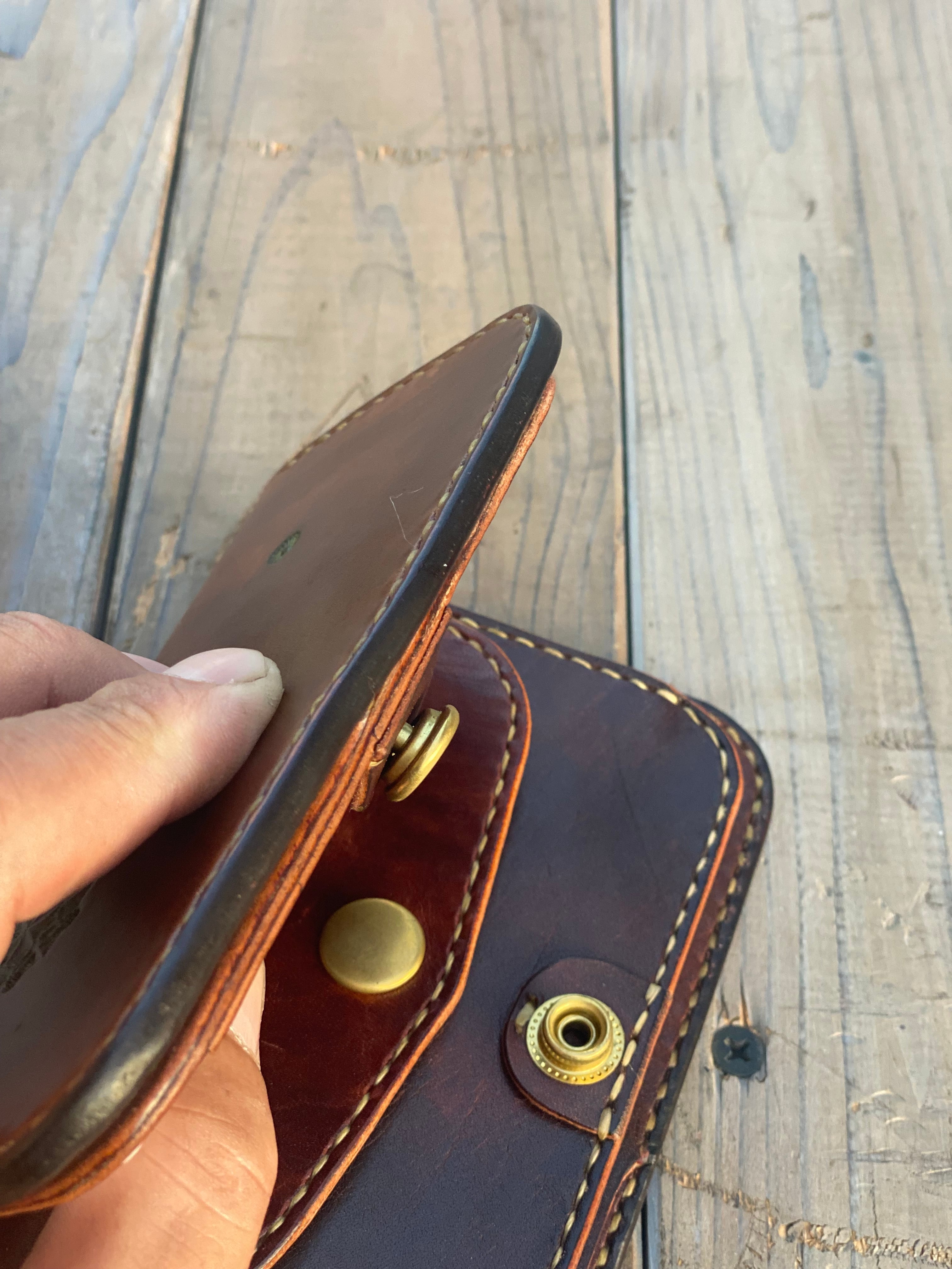 麻の葉369 ミドルウォレット 現在受注製作品 | Leather Craft Chaos13