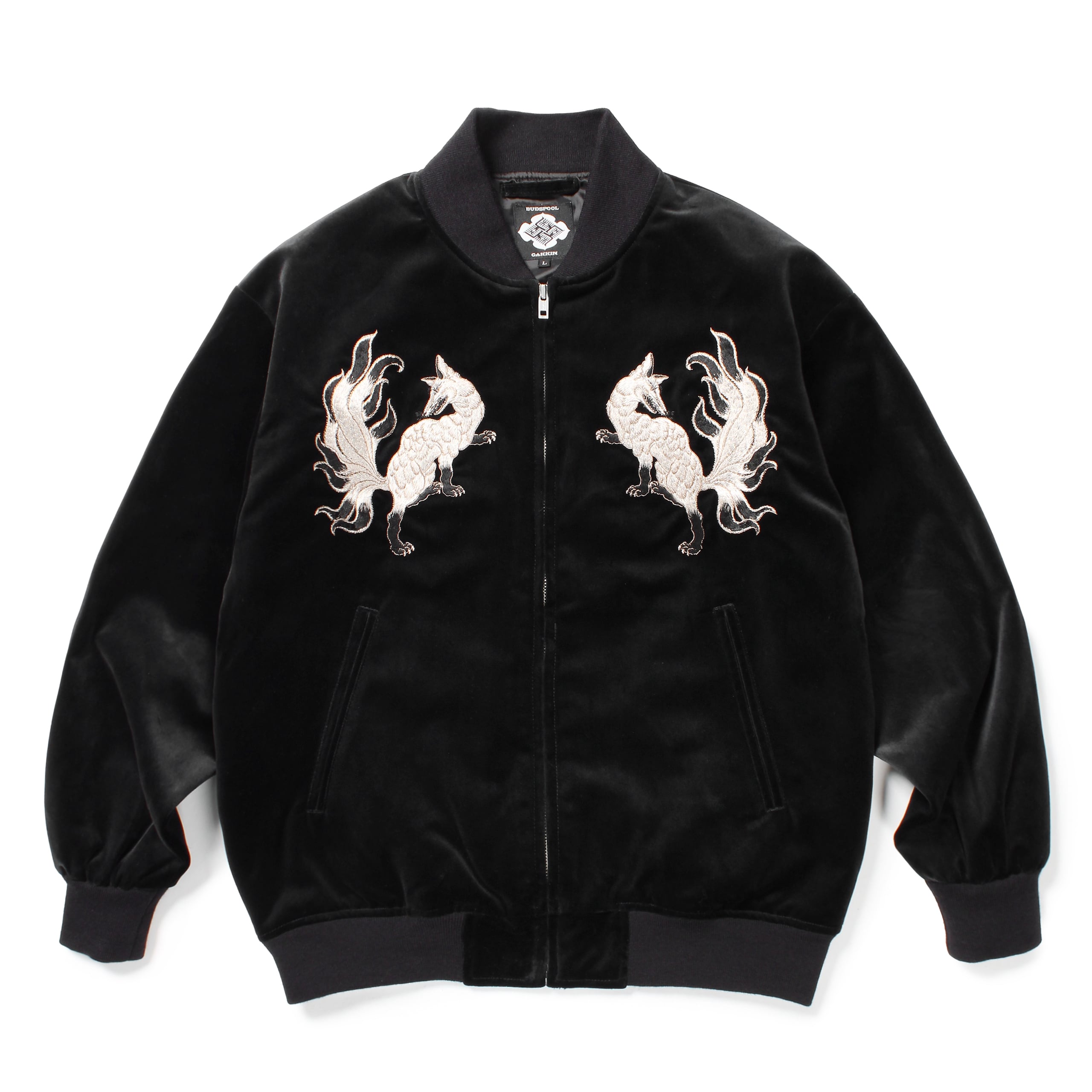 GAKKIN × BUDSPOOL 白墨狐 VELVETEEN SOUVENIR JACKET | APHRODITEGANG