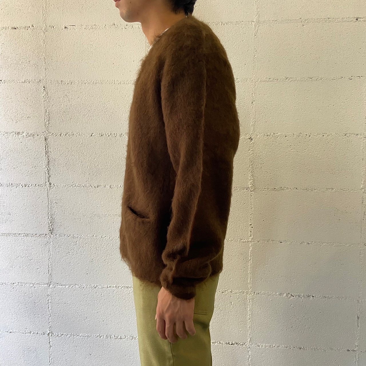 国産】STEP AHEAD Mohair Cardigan W/Pocket Solid Color Version