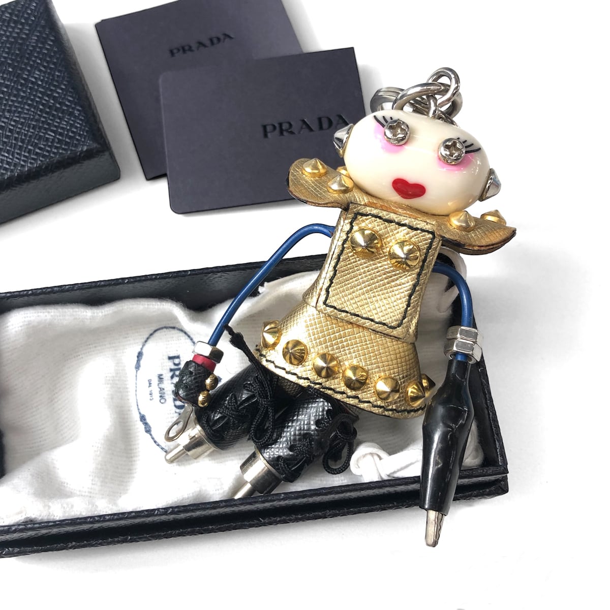 中古】 プラダ ロボット キーホルダー キーリング チャーム ナンシー