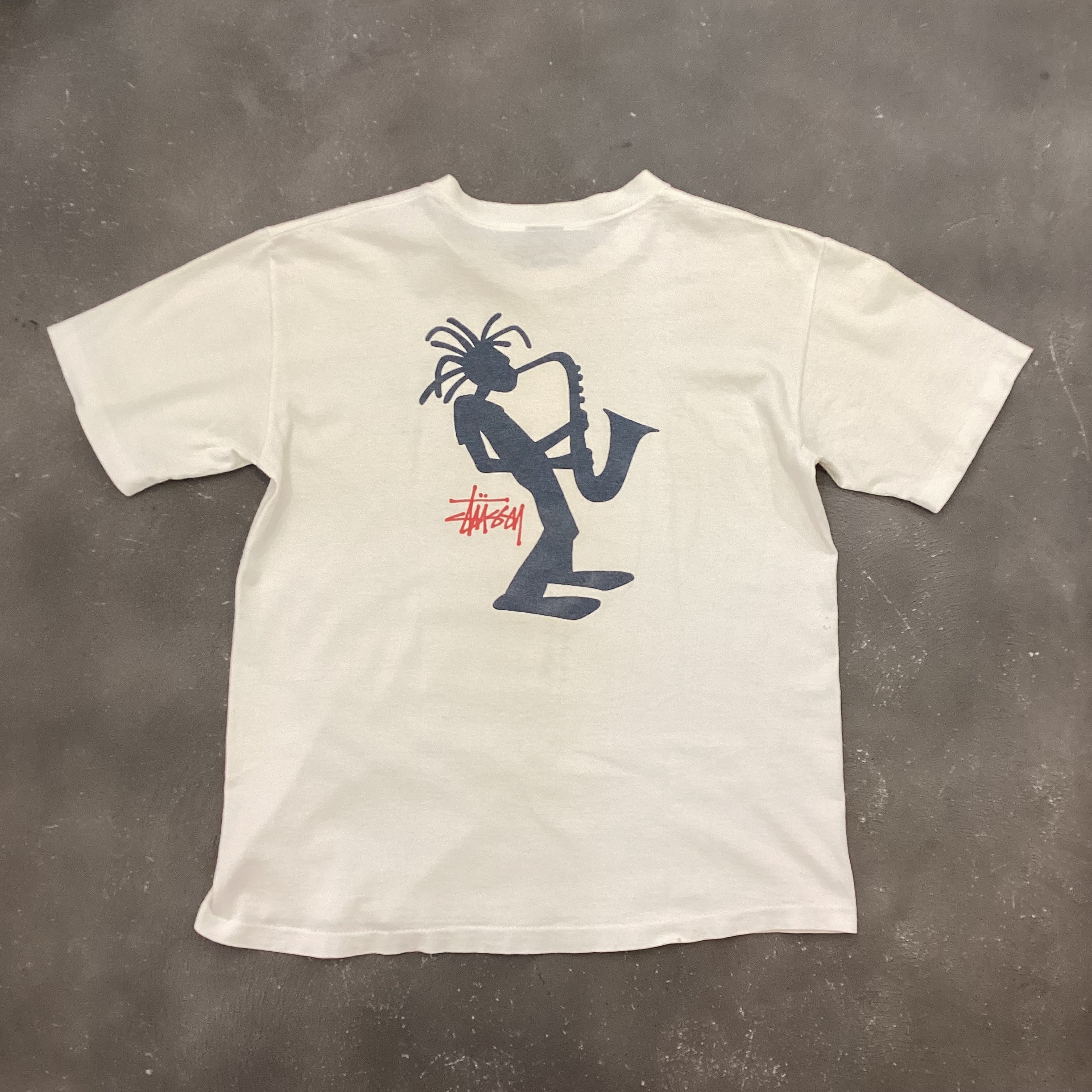 90s Stussy Shadow Man Both Printed T-Shirt MADE IN USA 90年代