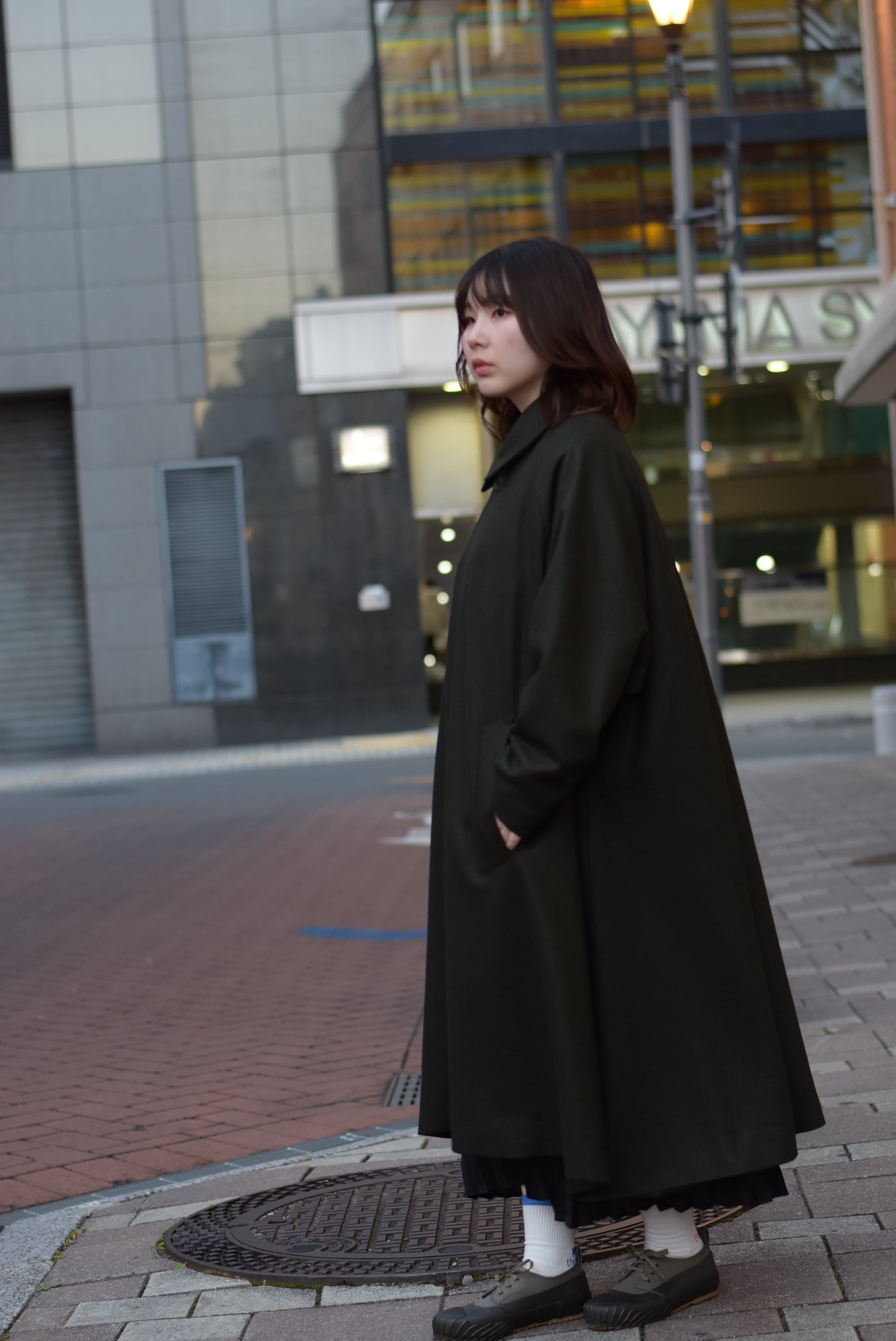 HAVERSACK】Compressed wool jersey balcollar coat | theater(シアター)