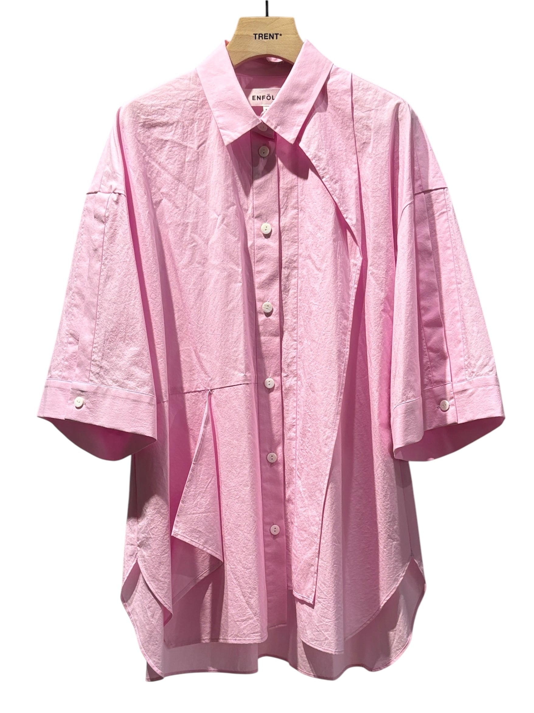 25SS】ENFOLD エンフォルド / LAYERED HALF‐SLEEVES SHIRT / シャツ