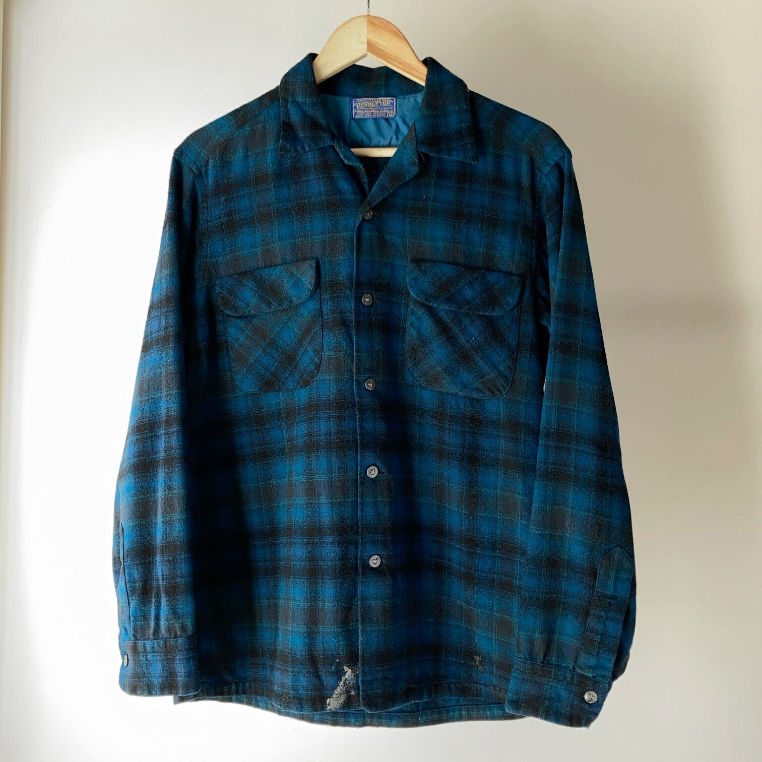 60's PENDLETON オンブレチェック ウールシャツ 