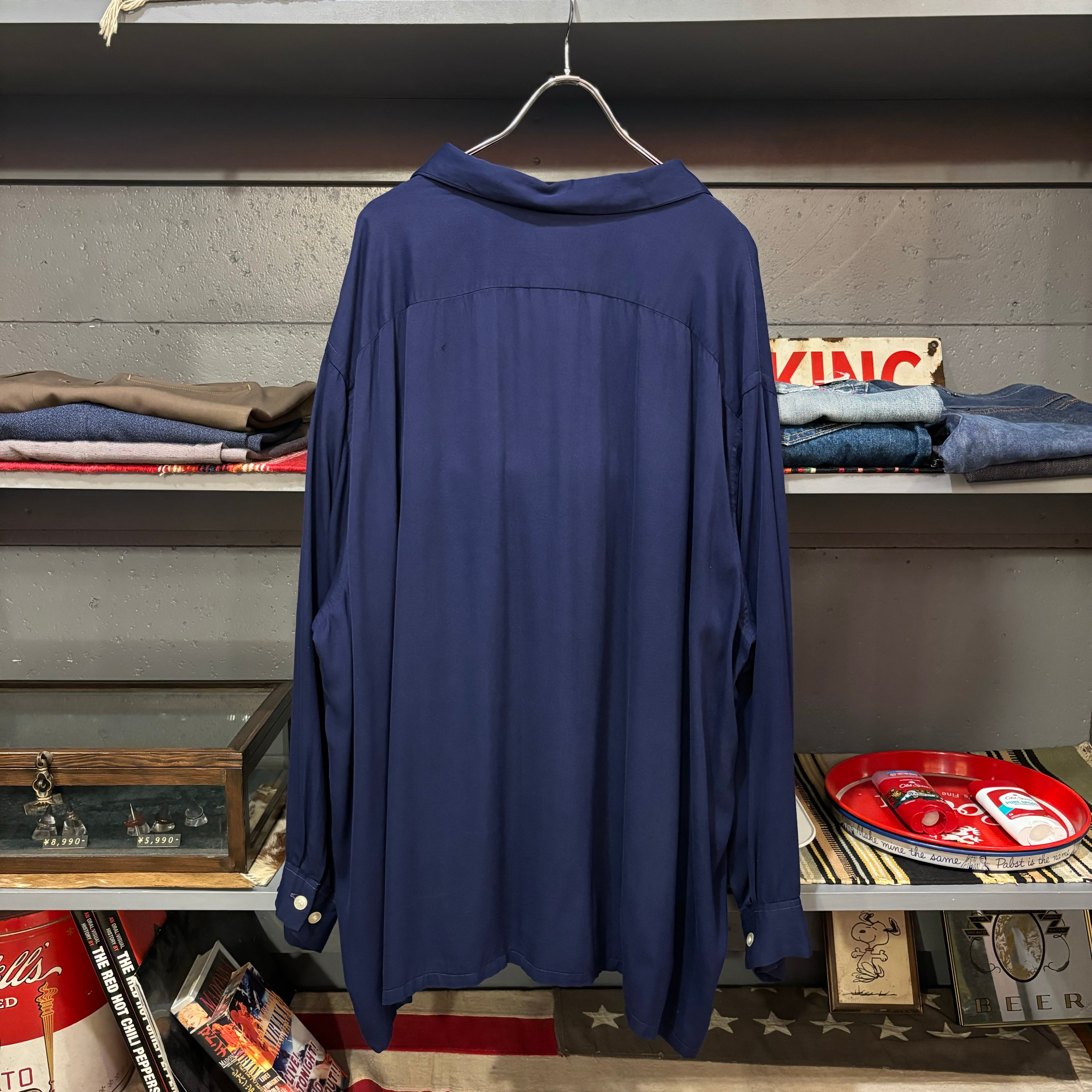50s Brewster L/S Open Collar Rayon Shirt USA製 | VOSTOK