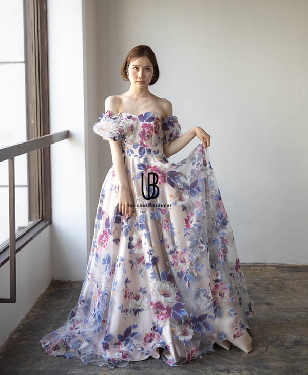 THE URBAN BLANCHE ORIGINAL 】 2WAY 花柄 カラードレス WEDDING 商品