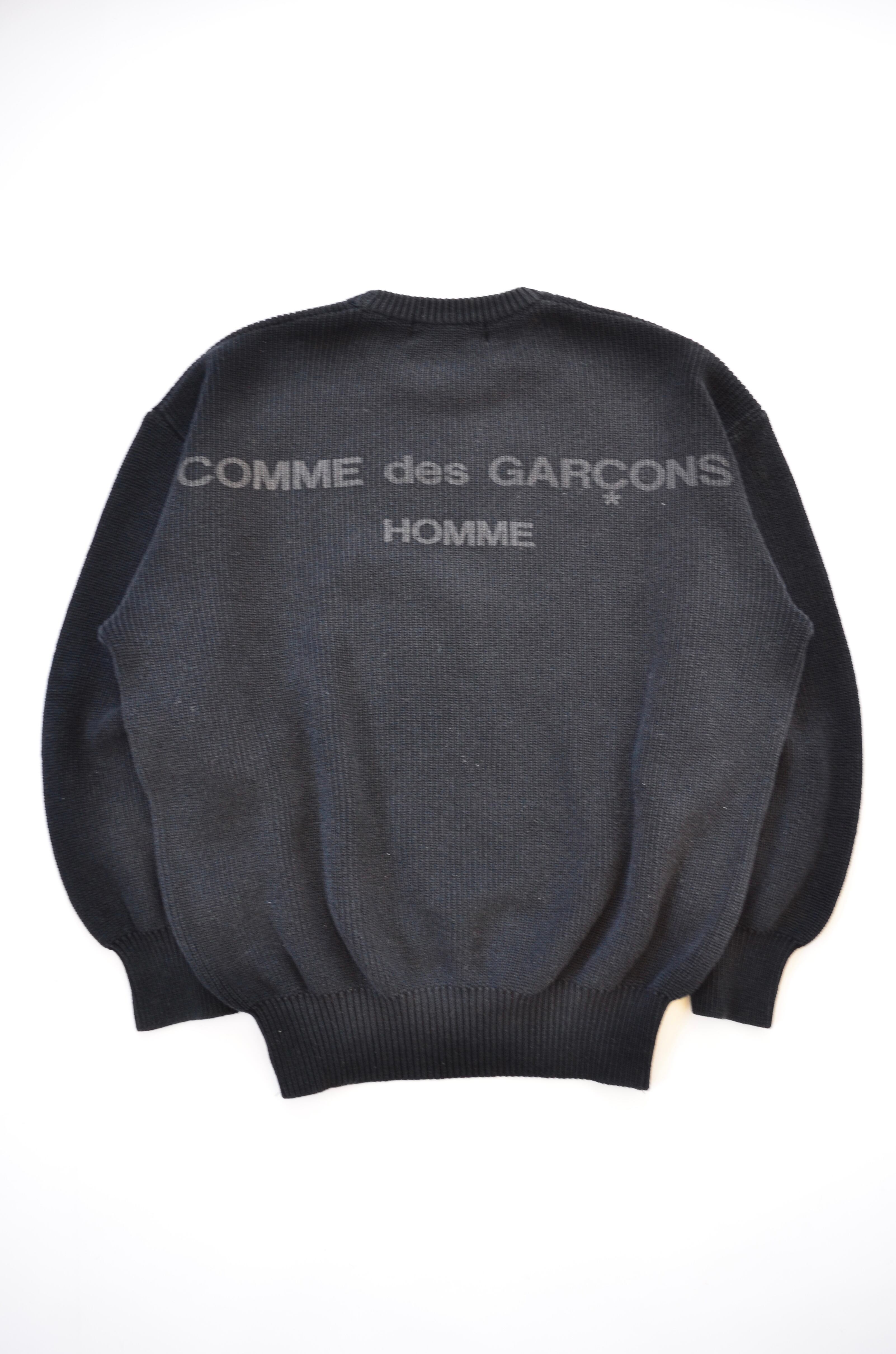1980's COMME des GARCONS HOMME Back Logo Knit Sweater | identity