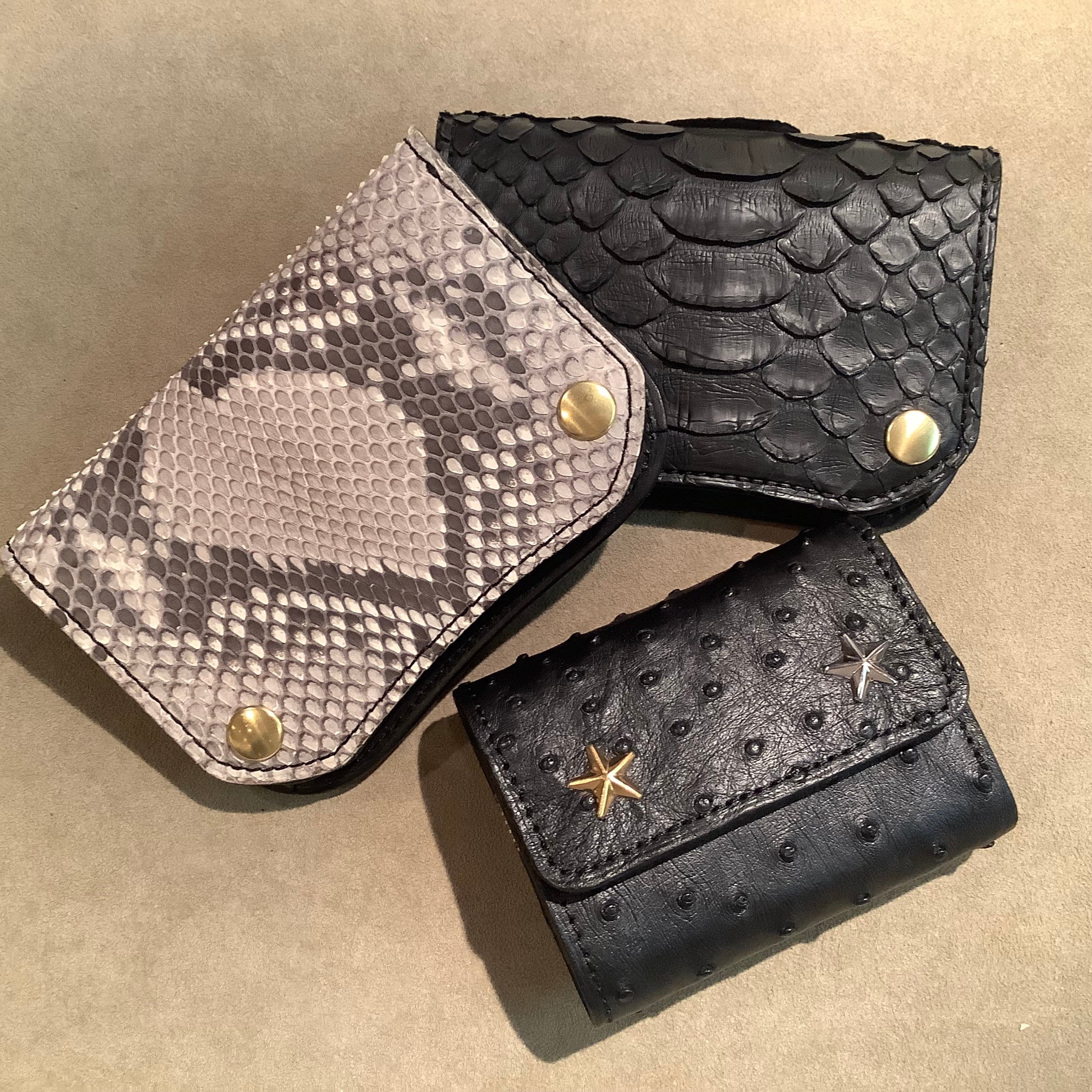 short tracker wallet custom Python パイソンカスタム 蛇革 ショート