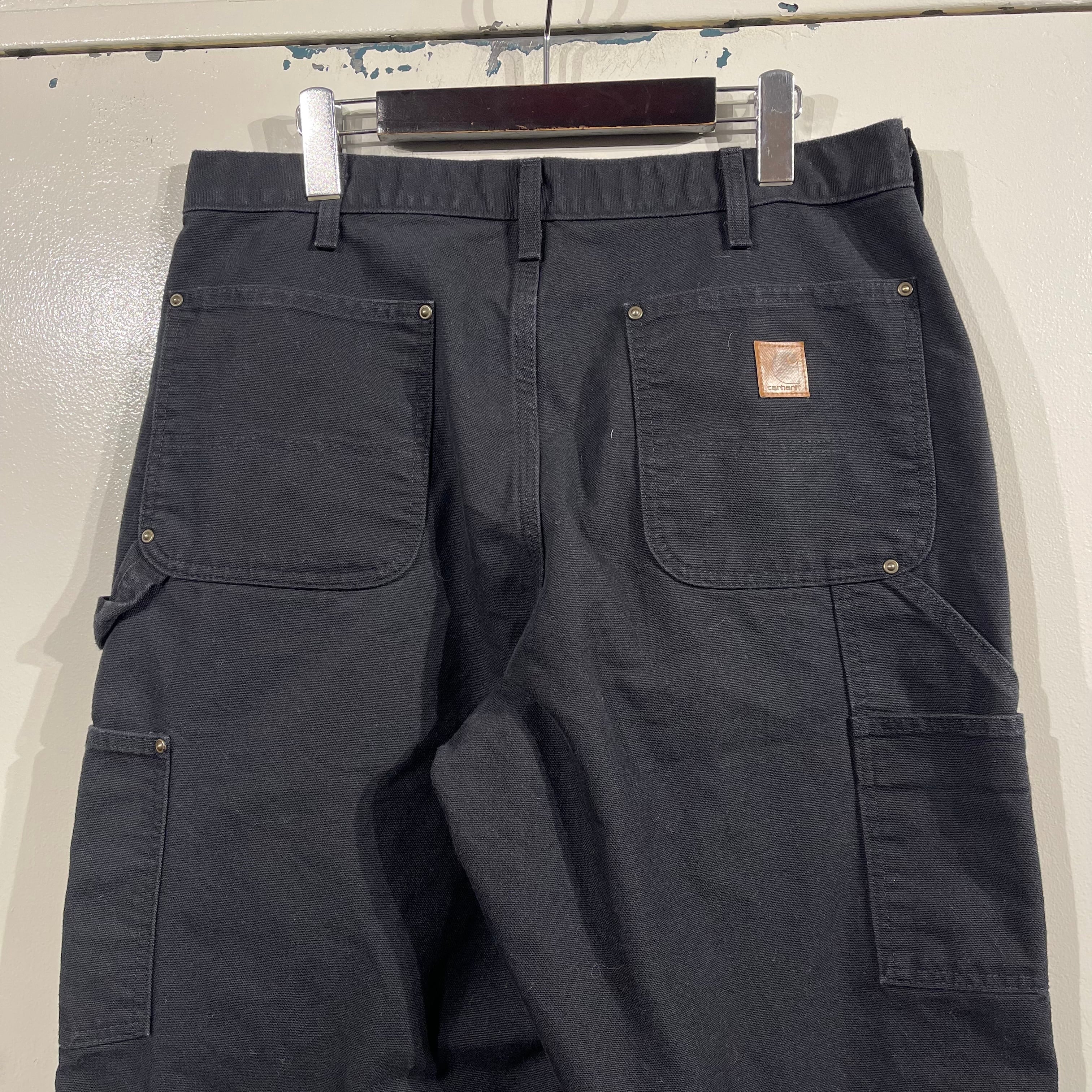 34×30』Carhartt カーハート ダブルニー ダック ペインターパンツ 黒