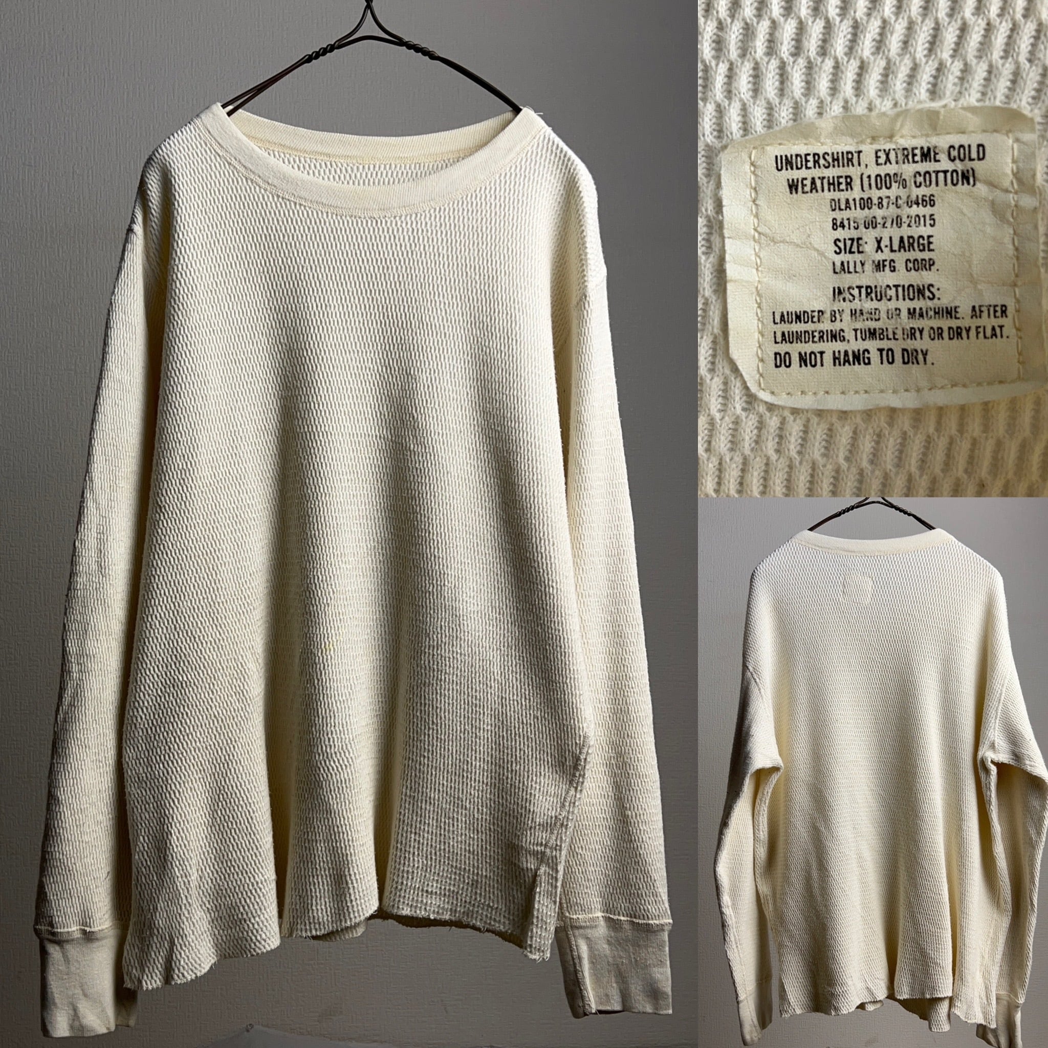 80's U.S.MILITARY THERMAL CUTSEW 米軍 80年代 コットンサーマル