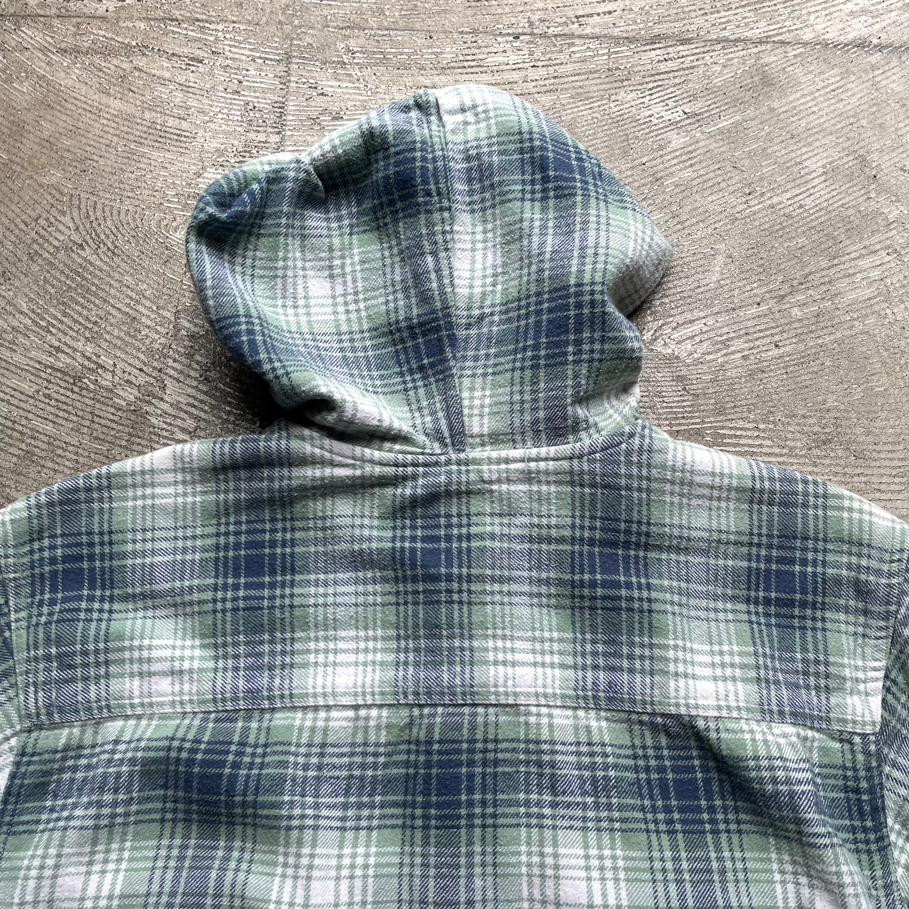 90's 00's Old GAP Ombre Plaid Cotton Shirt Parka オールドギャップ