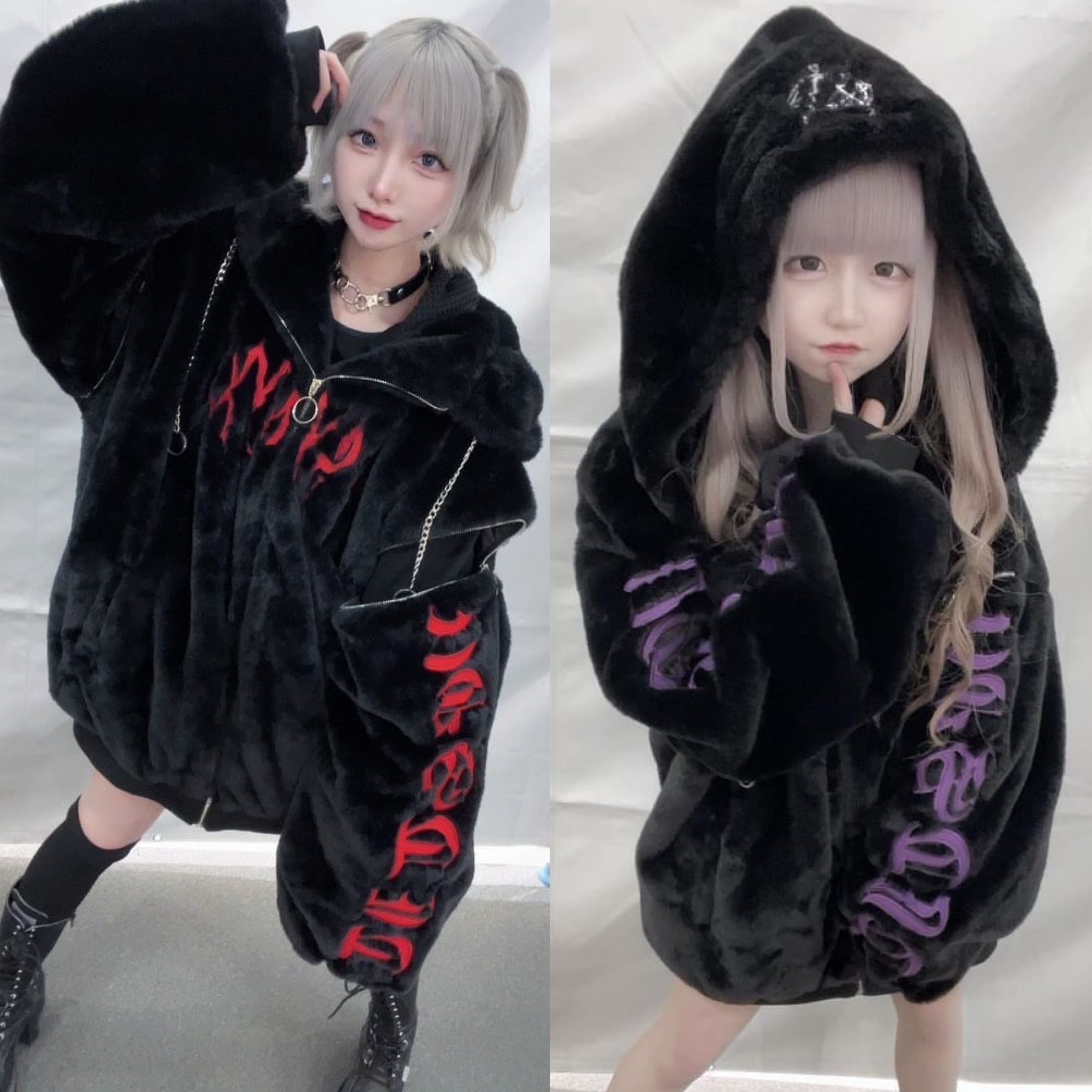PSYNYXX×THICC 魔法陣ファーブルゾン ストリート 地雷系 | 韓国系ユニ