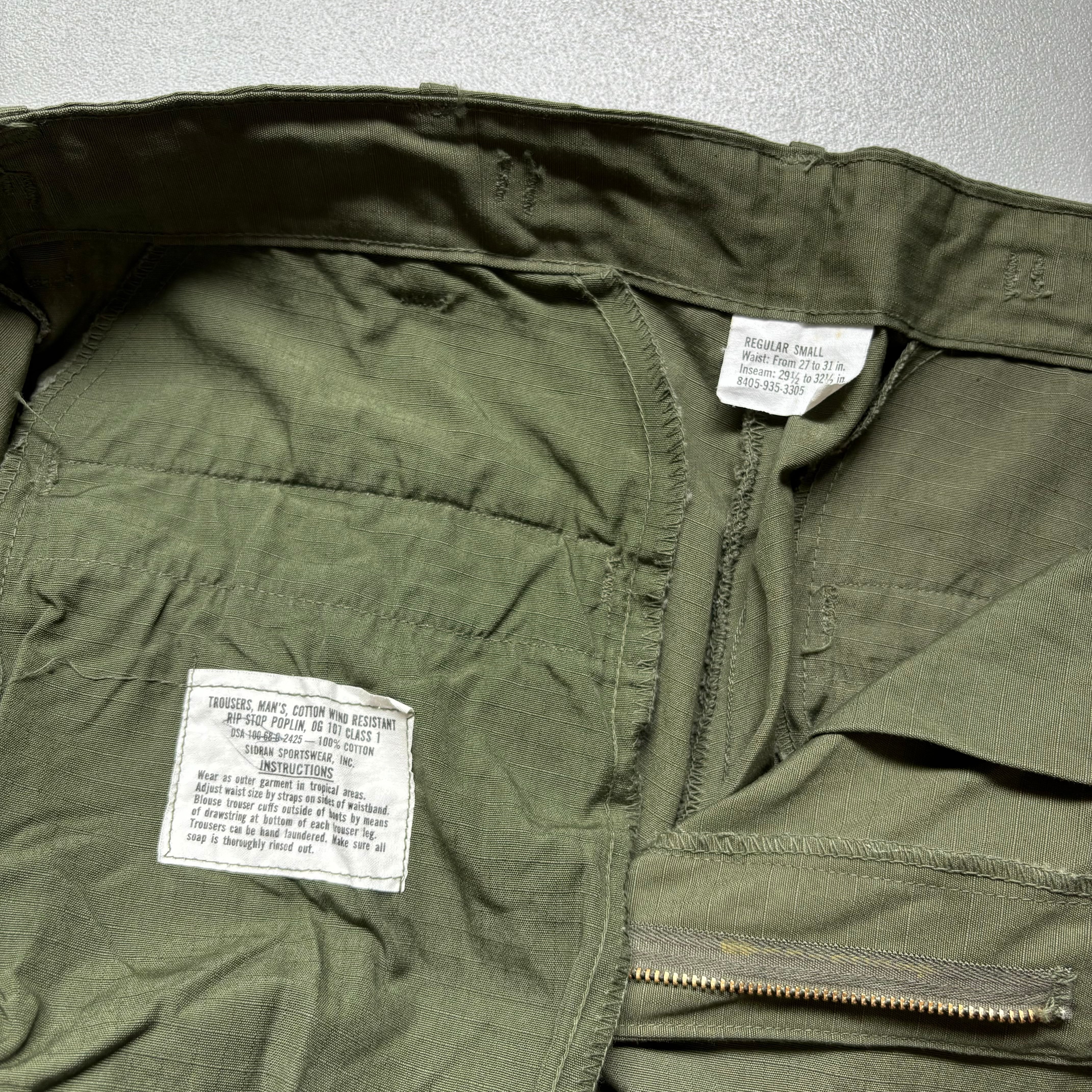 60s US ARMY jungle fatigue pants “S-R” 60年代 アメリカ軍