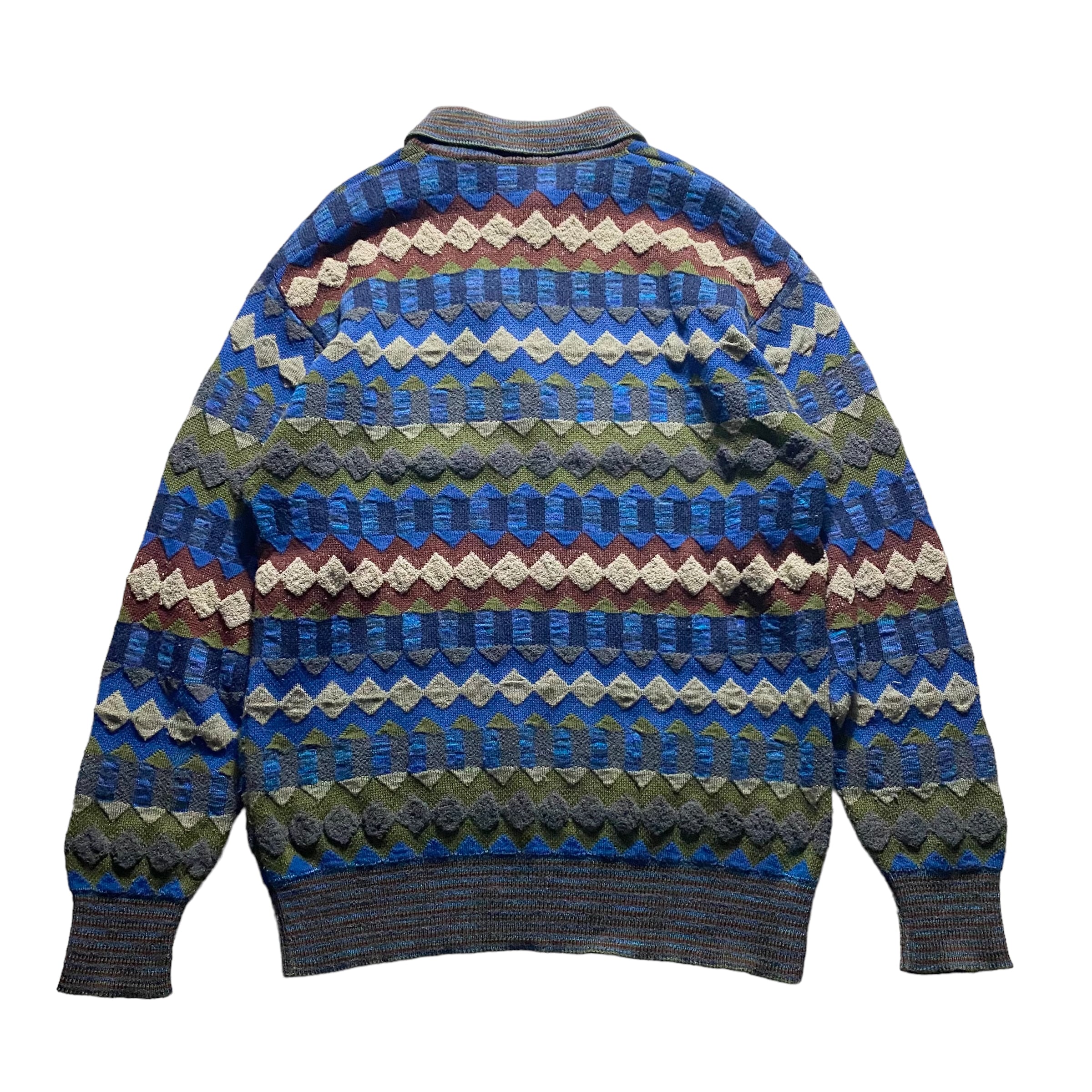vintage MISSONI SPORT multi-border knit sweater | NOIR ONLINE