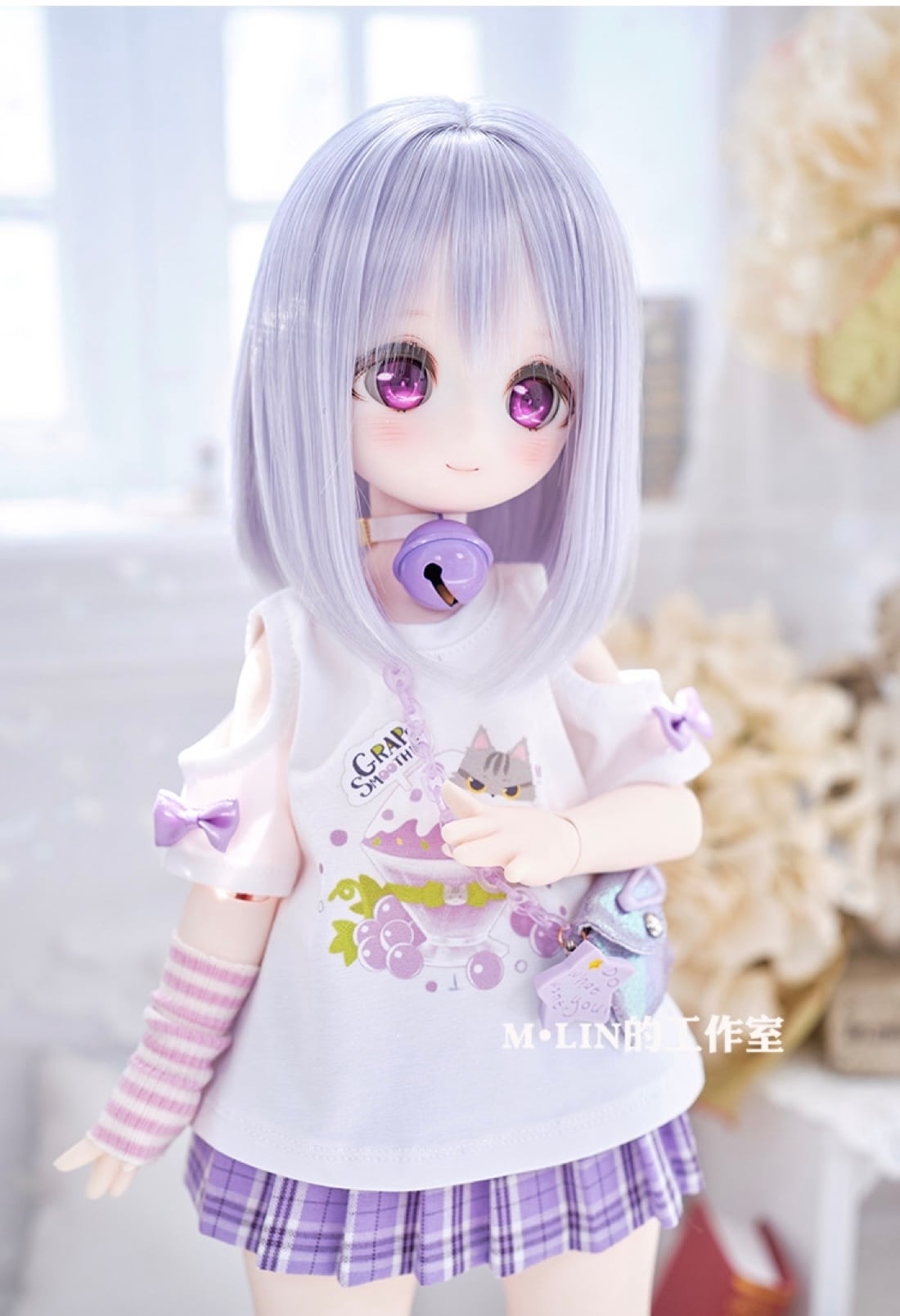 BJDドール用ウィッグ 8-9インチ MDD/kumako/DDサイズ通用 全4色 1/3