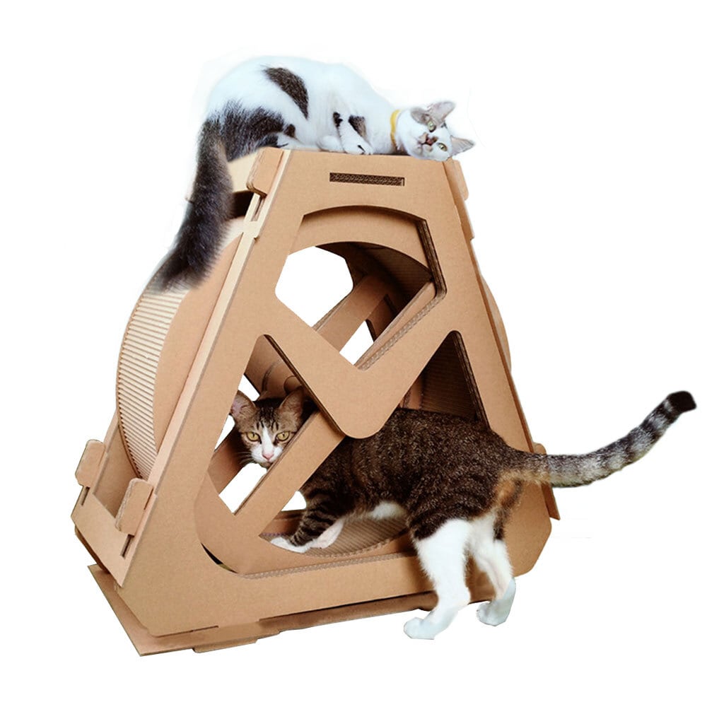 RAKU】正規品 猫つめとぎ 観覧車 段ボール キャットホイール 子猫向け