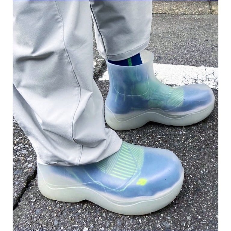 Bottega Veneta clear rubber paddle boots | protocol