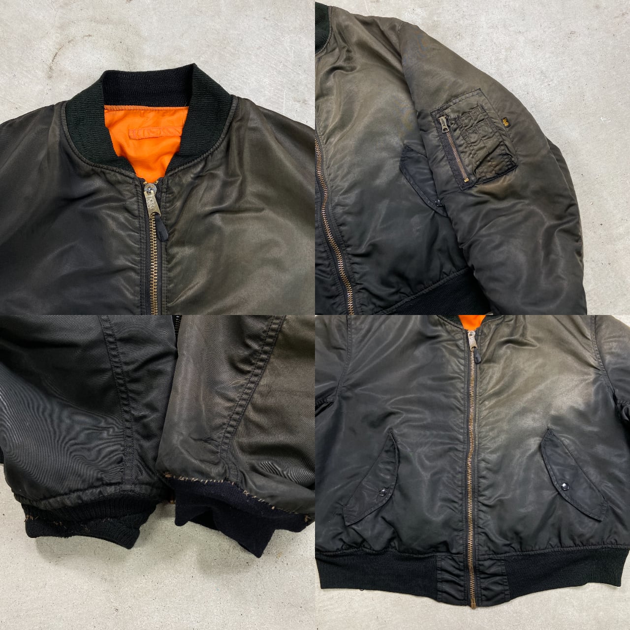 90年代 USA製 ALPHA MA-1 ミリタリー フライトジャケット 民間品