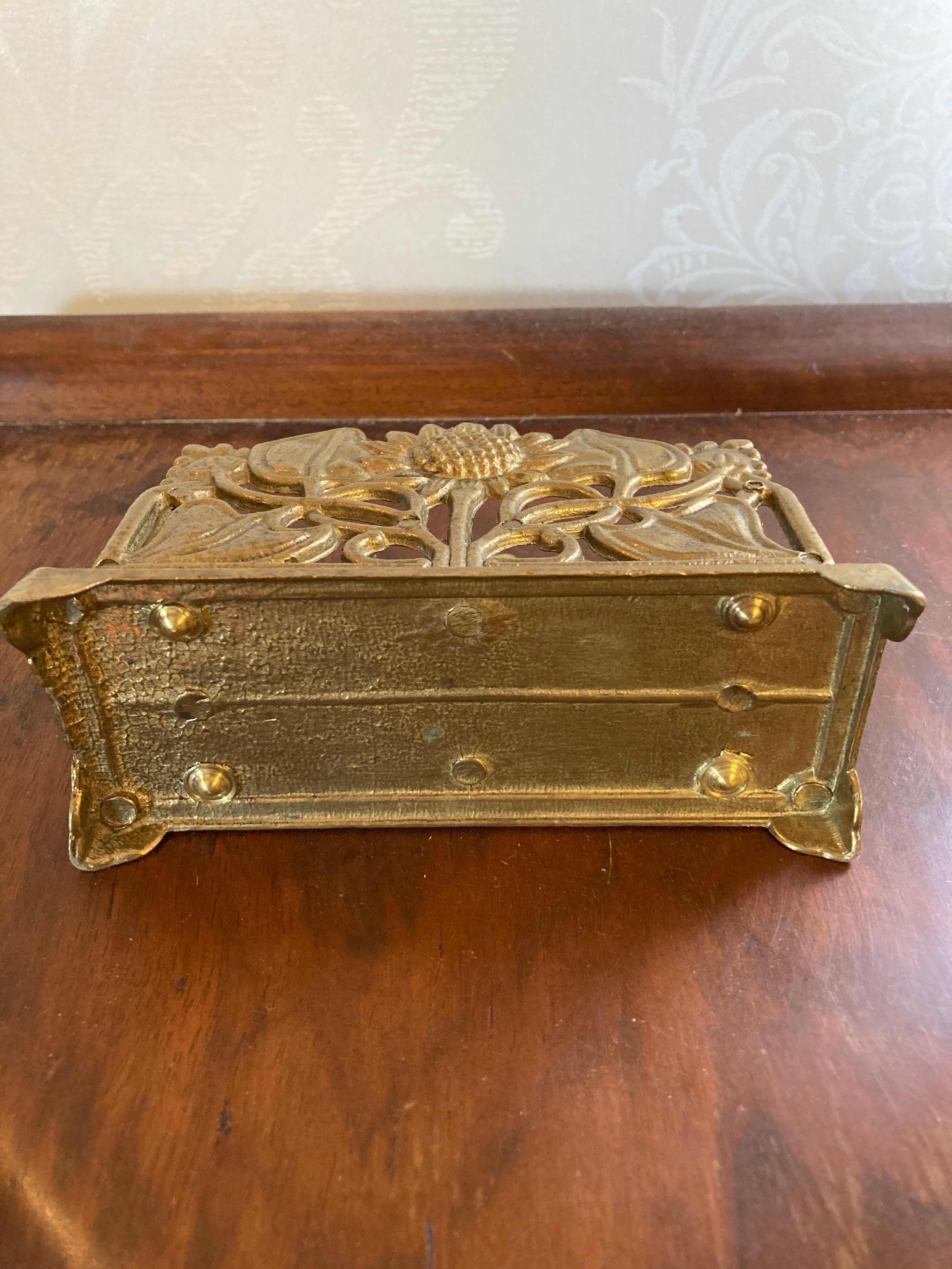 イギリス アンティーク レターラックorナプキンホルダー 真鍮製 1900