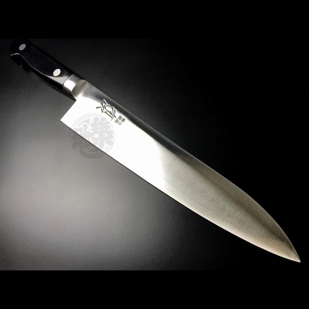 有次 包丁 牛刀 210mm 日本製 ステンレス鋼 Aritsugu 黒木柄 名入れ