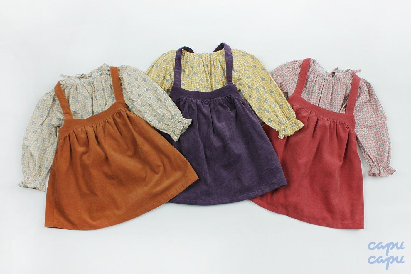 soor ploom eloise 2y ジャンパースカート Eloise Pinafore, Pedra