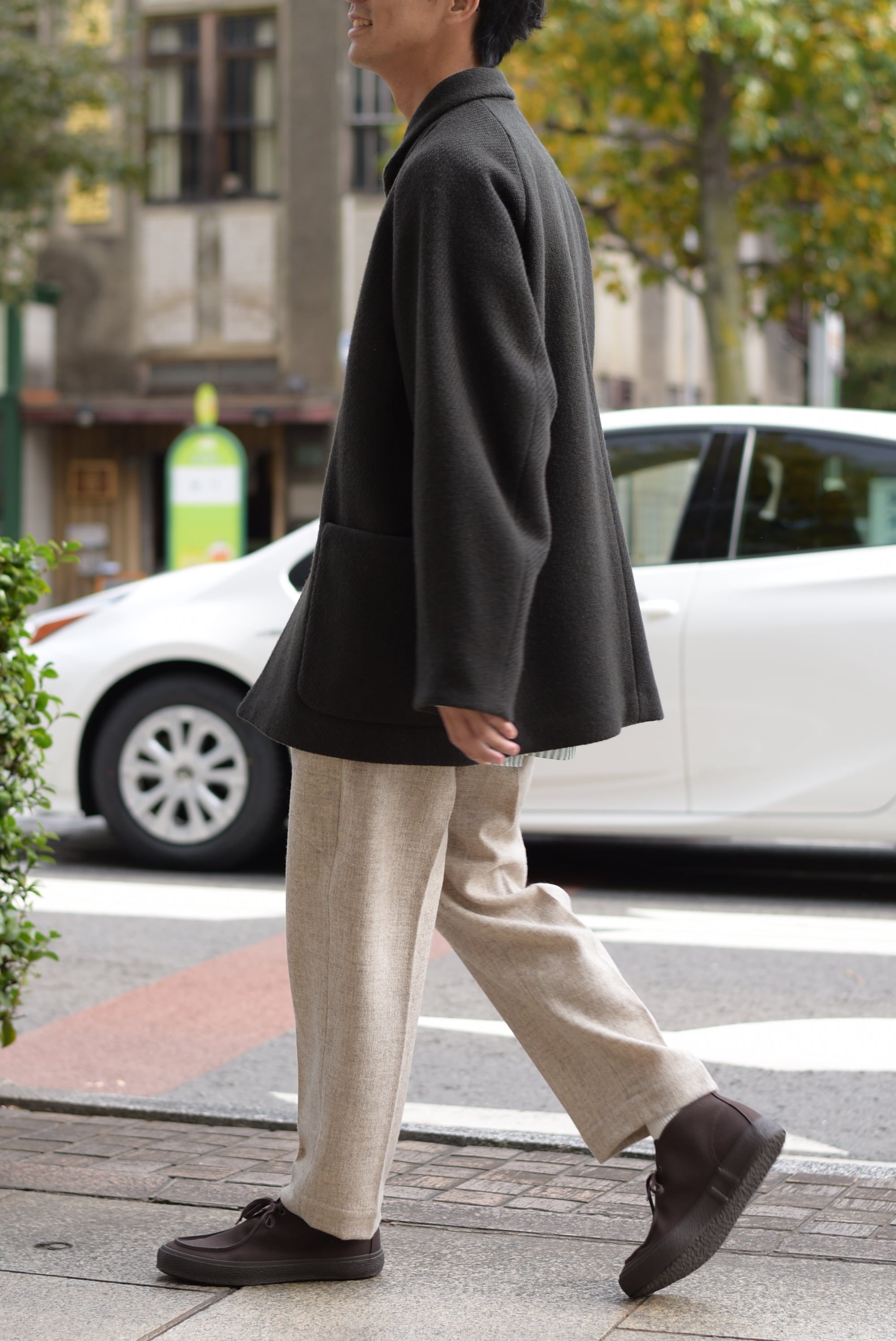 Phlannèl】Wool Roving Twill Short Coat(Men's) | theater(シアター)