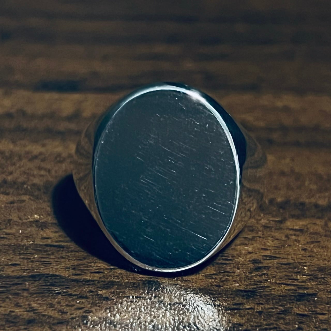 VINTAGE TIFFANY & CO. Oval Signet Ring Heavy Weight Sterling