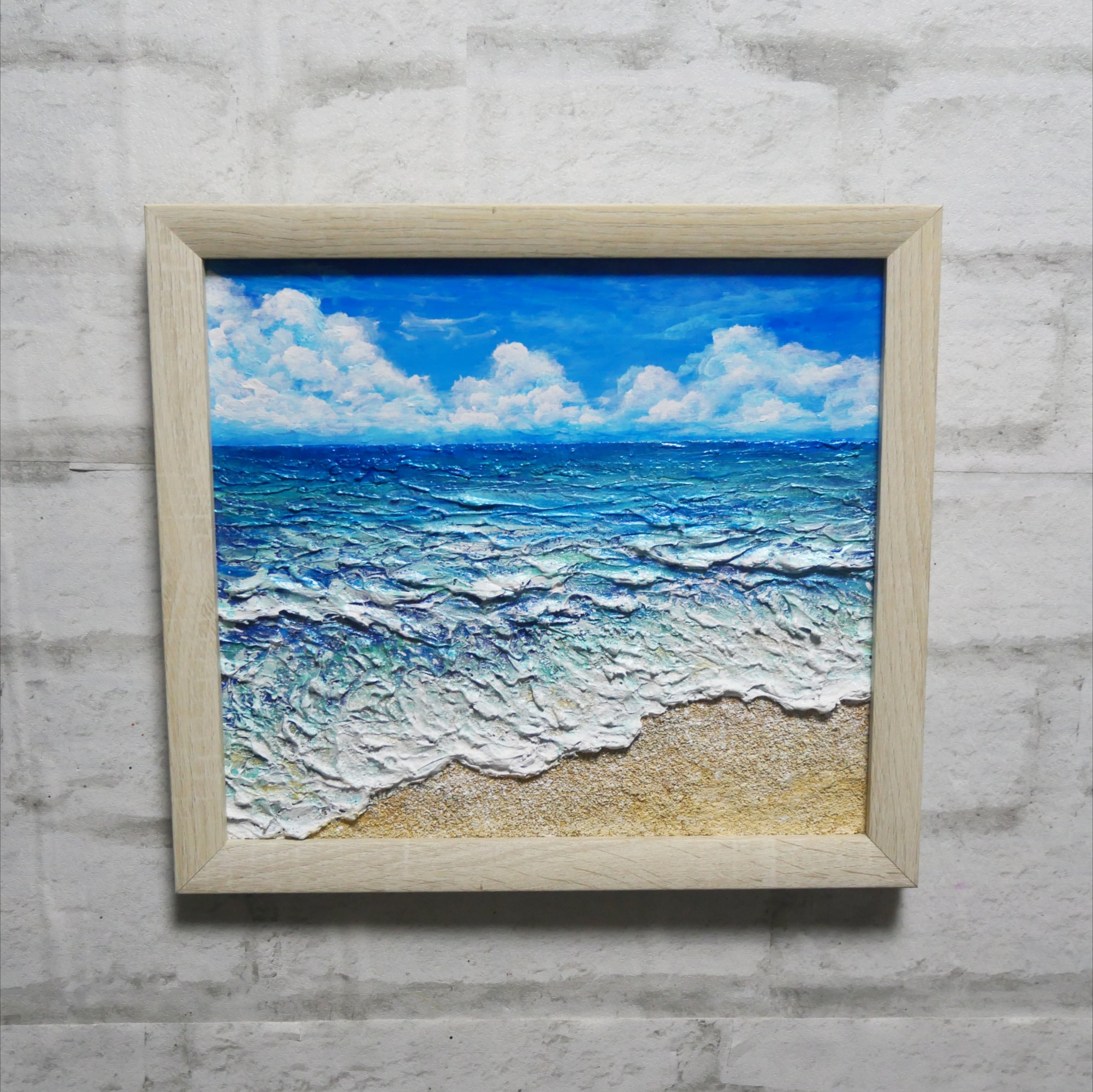 油絵 油彩 油彩画 絵 絵画 【真夏の海】 | HIROSHI1990