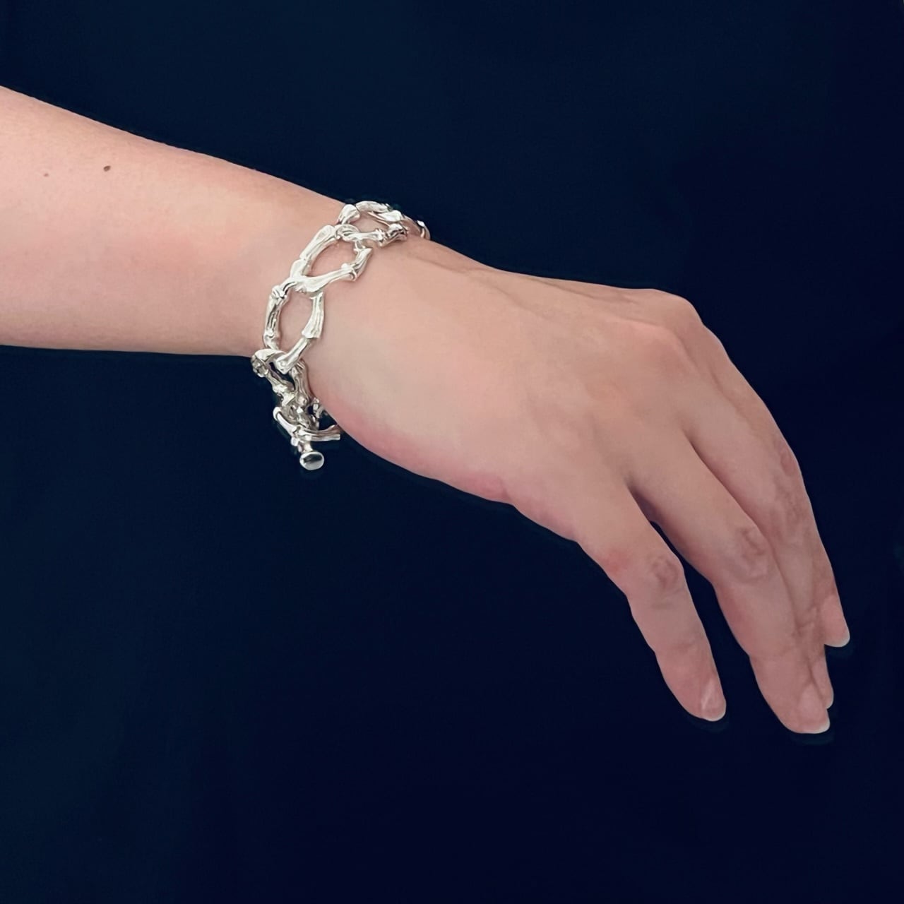 VINTAGE TIFFANY & CO. Bamboo Toggle Bracelet Sterling Silver