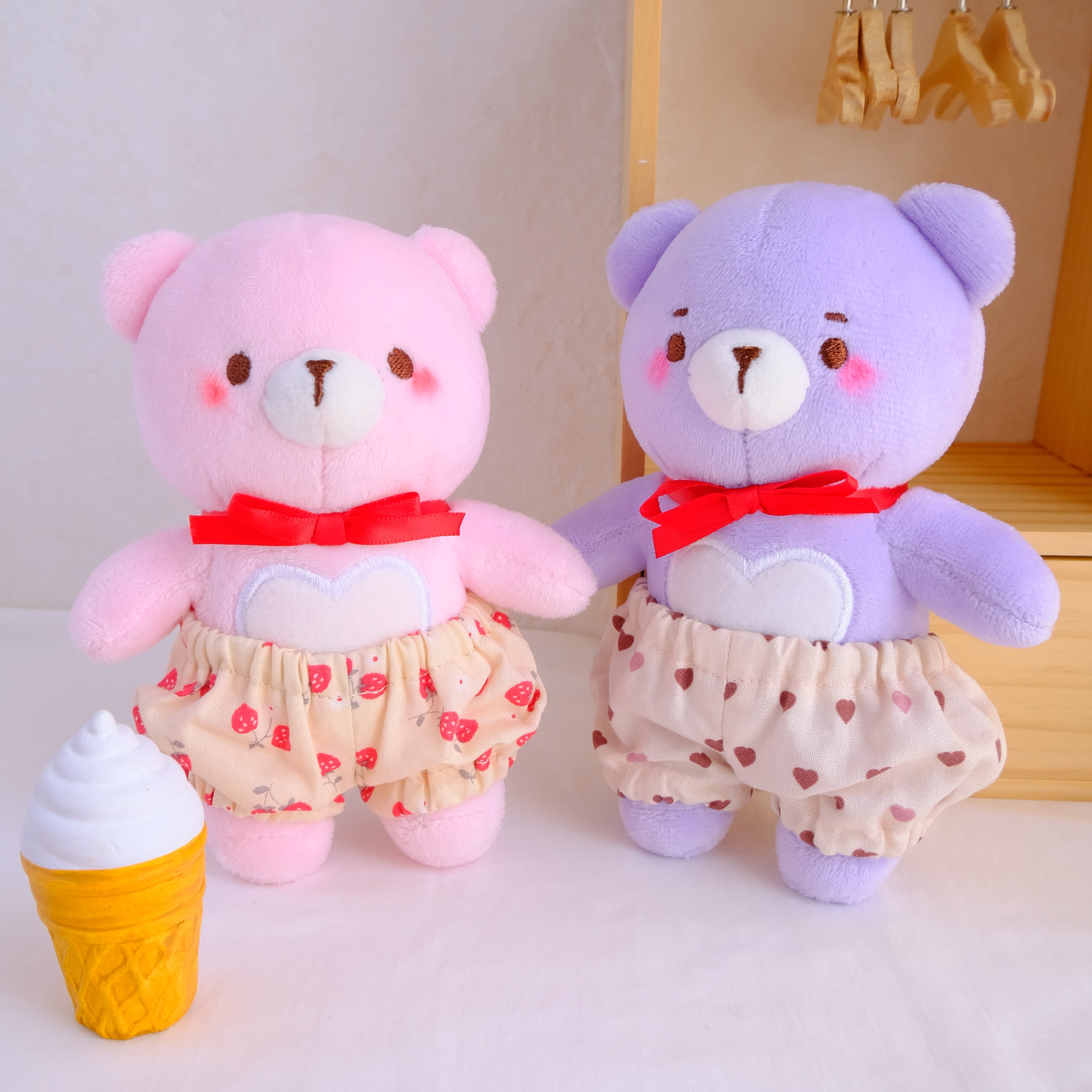 ハート&いちご柄】くまごろうと兄妹のカボチャパンツ | すゆあん